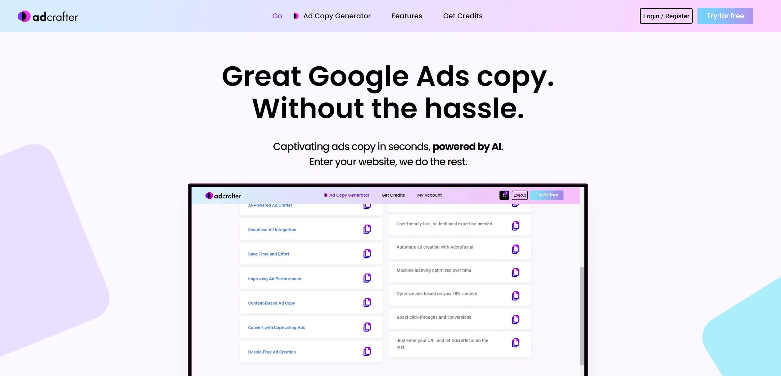  Automate Google Ads copy from your Landingpage