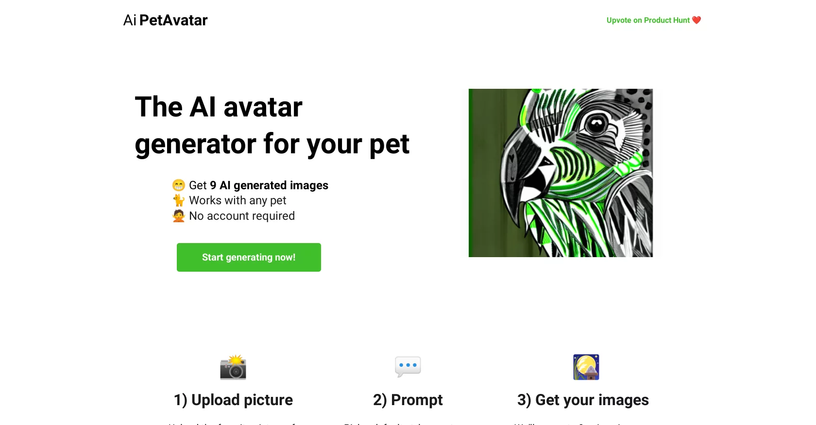  AI pet avatar generator: 9 images, any pet, no