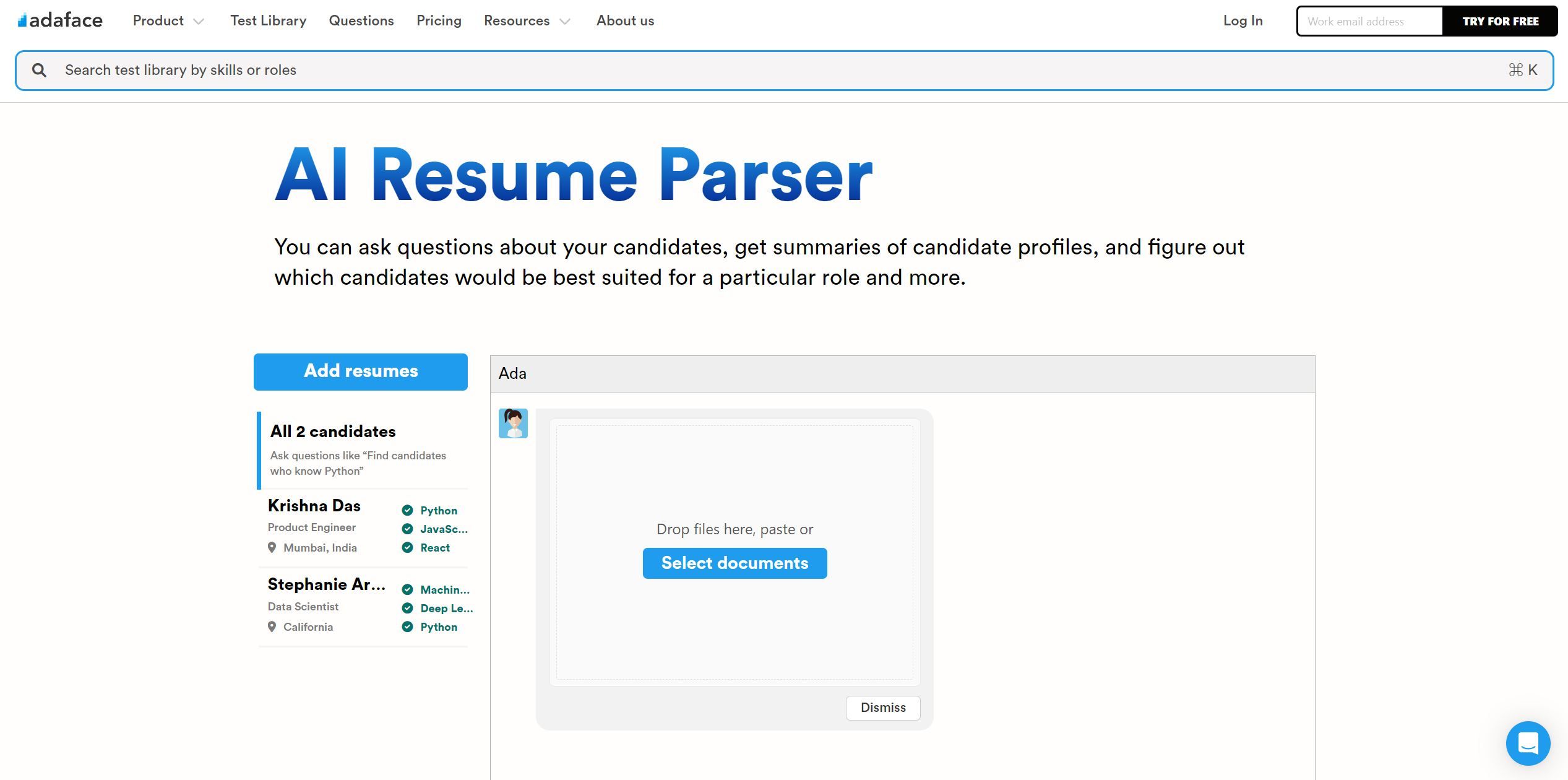  Get summaries of candidate profiles, and figure