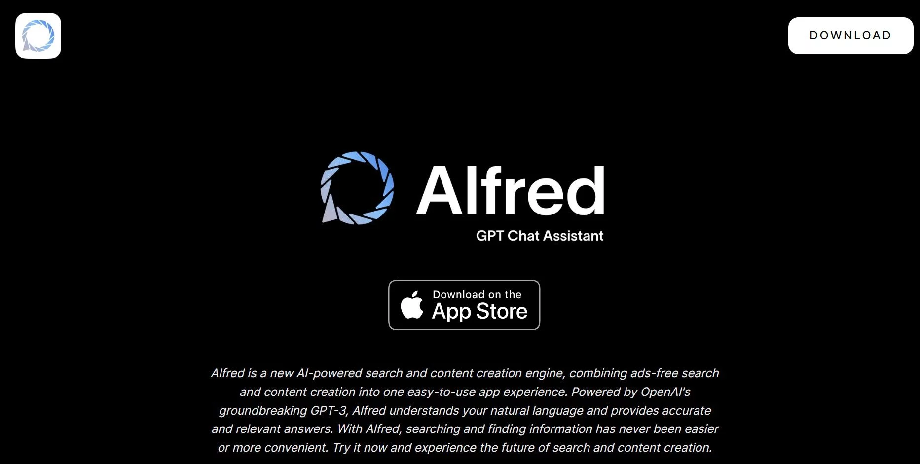  Alfred is an AI-powered search & content creation