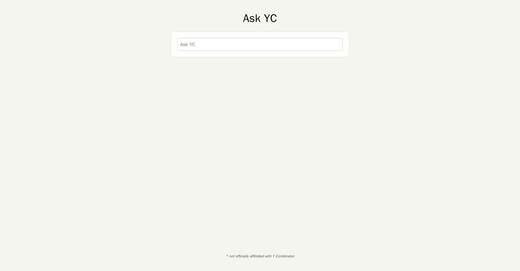  Ask anything to get answers from Y Combinator’s