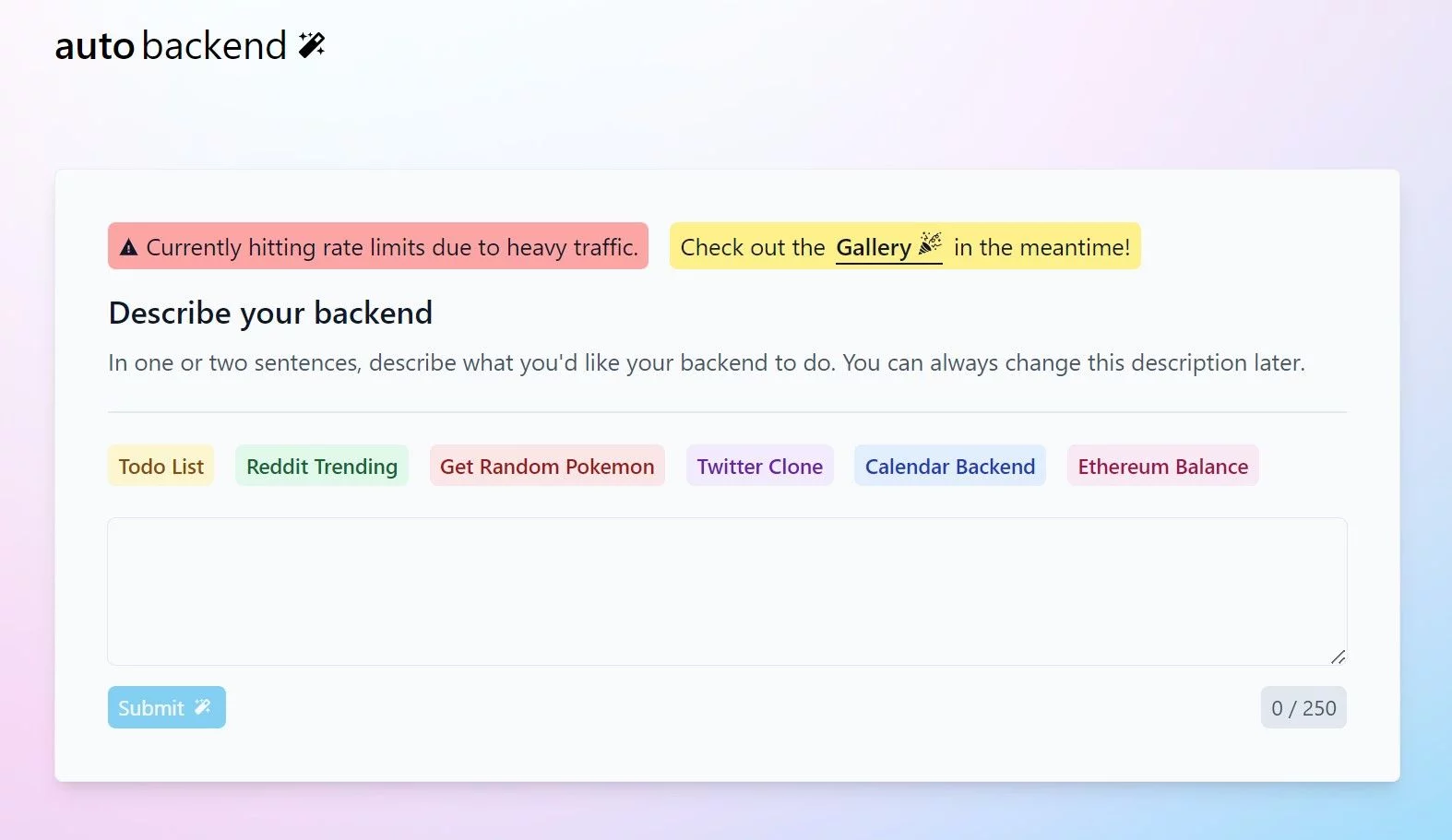  Automatically create a backend for your app.