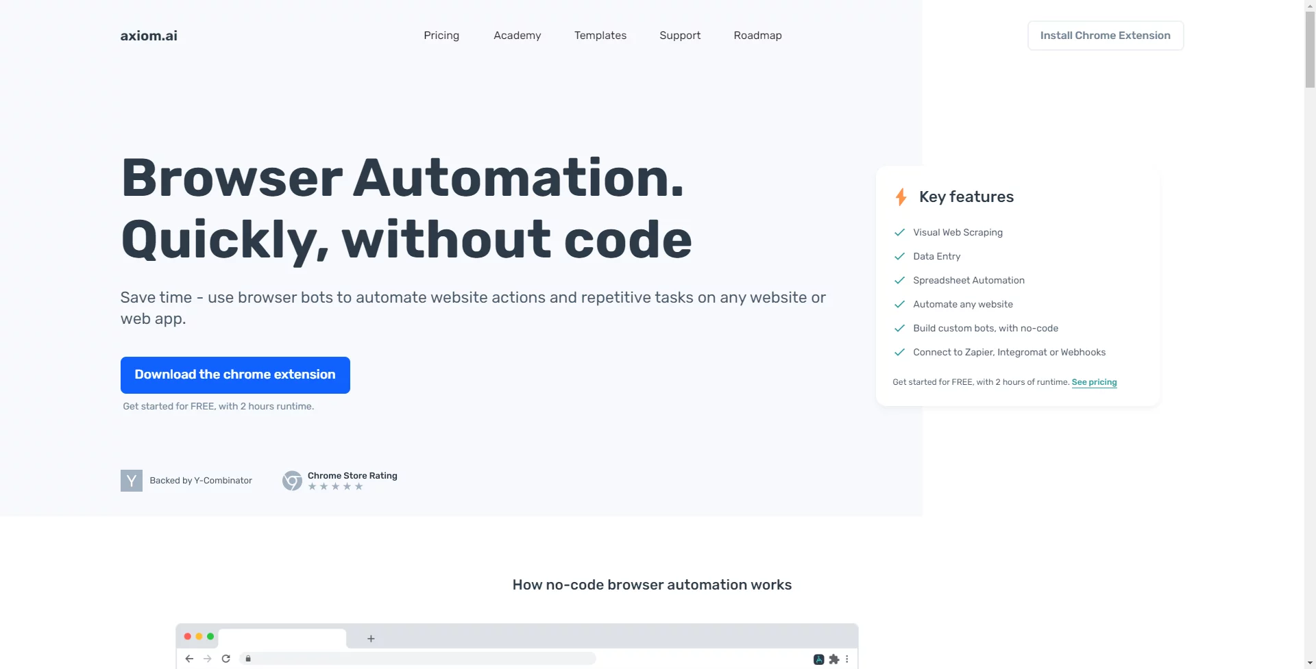  Axiom automates website actions & repetitive