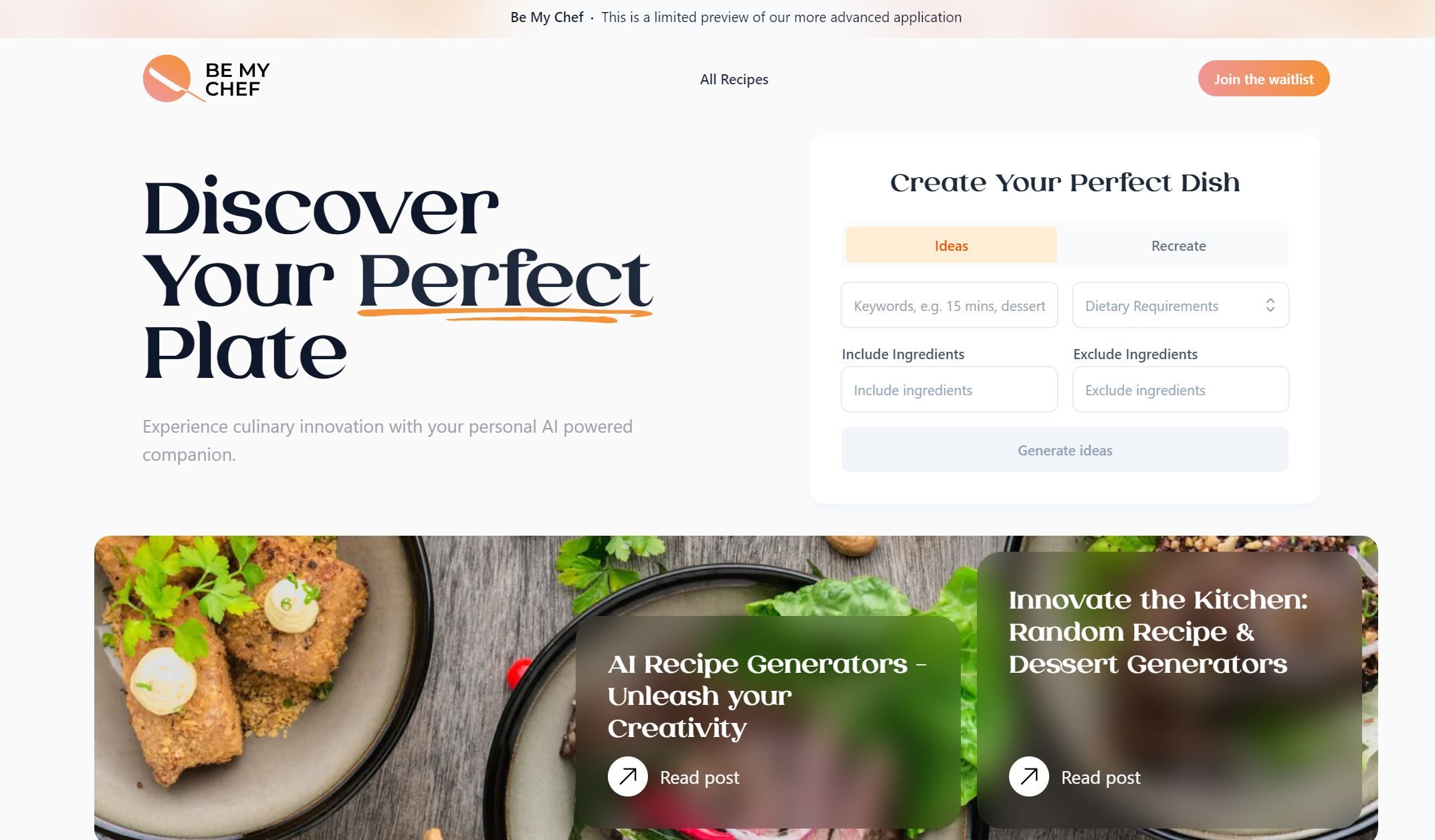  Generated recipes for personalized meal planning.