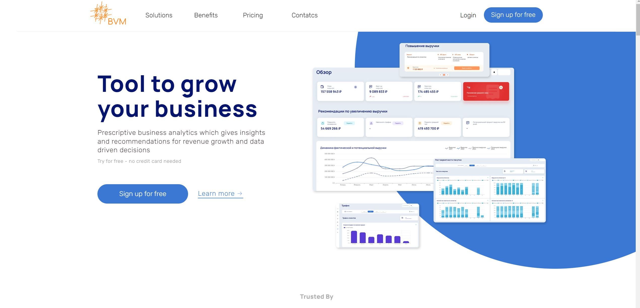  Prescriptive business analytics tool for revenue