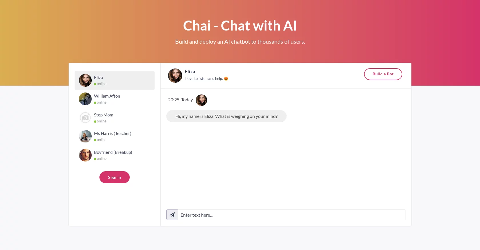  Build and deploy AI chatbot. Chat with AI.