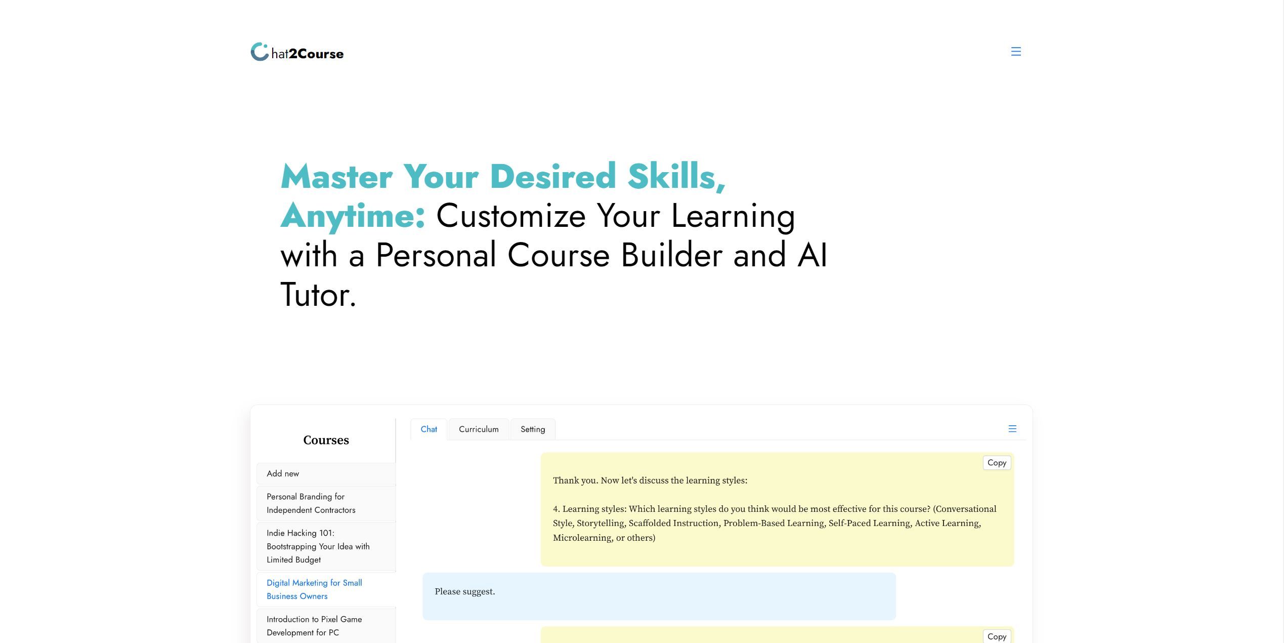  Customize Your Learning with a Personal Course