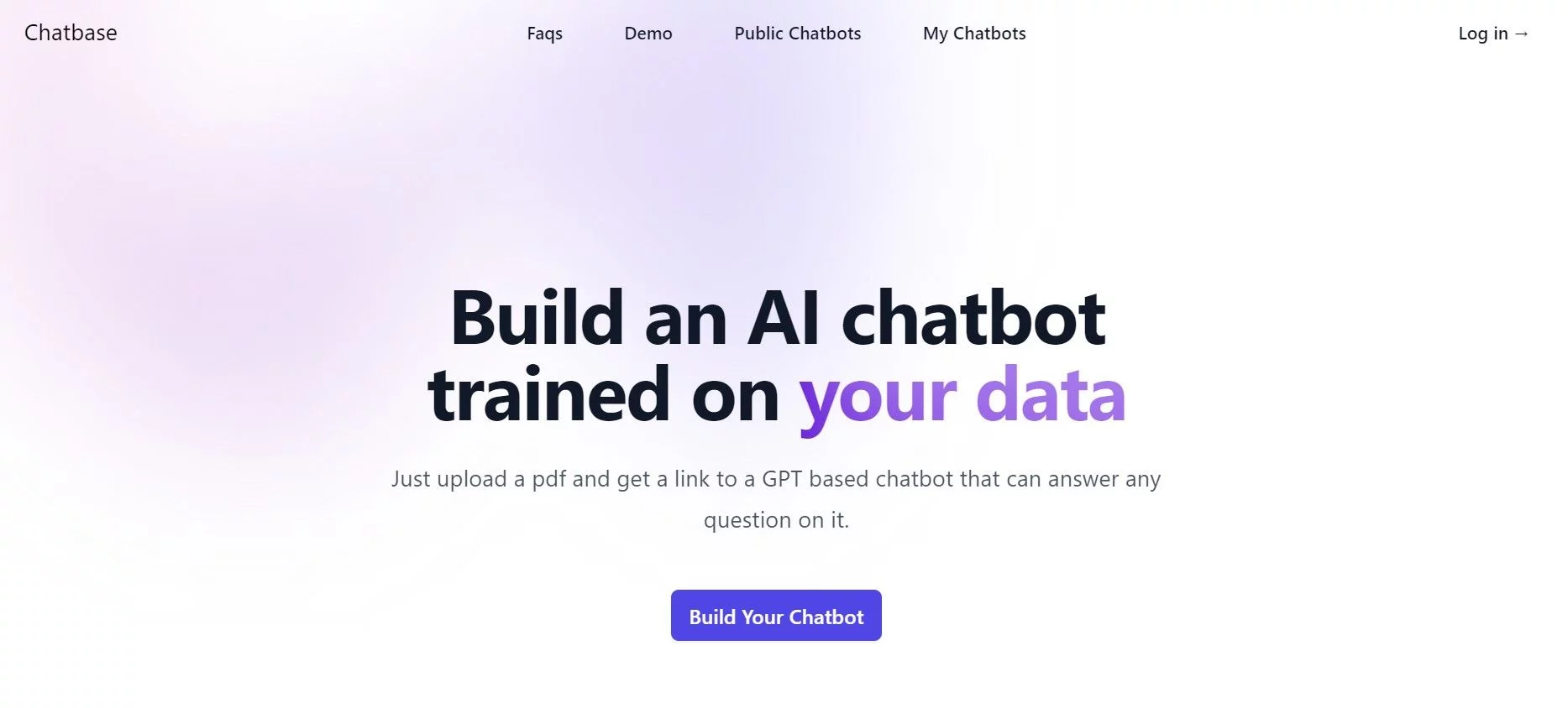  Build an AI chatbot trained on your data