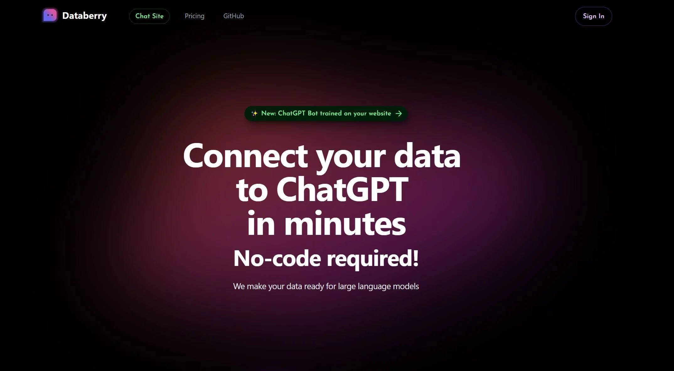  Connect your data to ChatGPT in seconds. There is