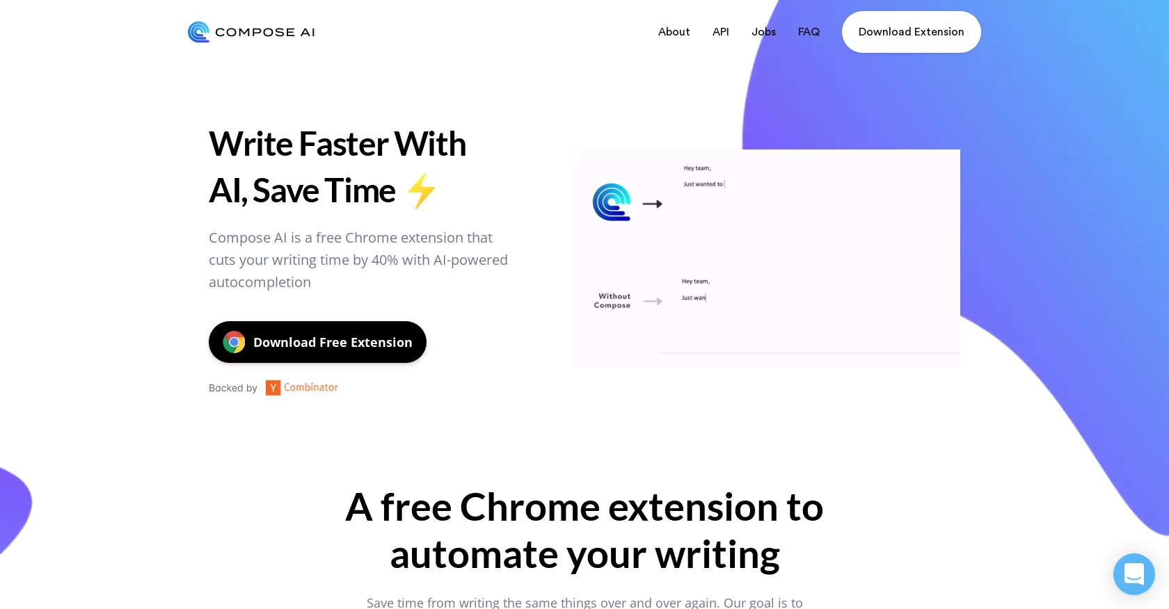  Automate writing with AI & save 40% of your time.