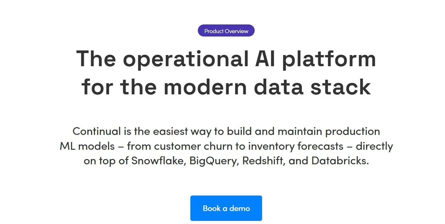  Operational AI platform for modern data stack