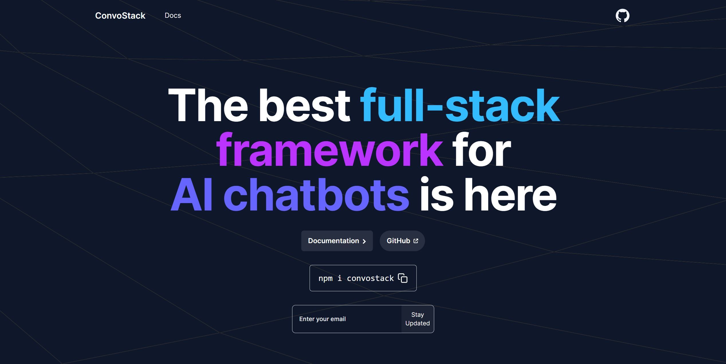  The best full-stack framework for AI chatbots is