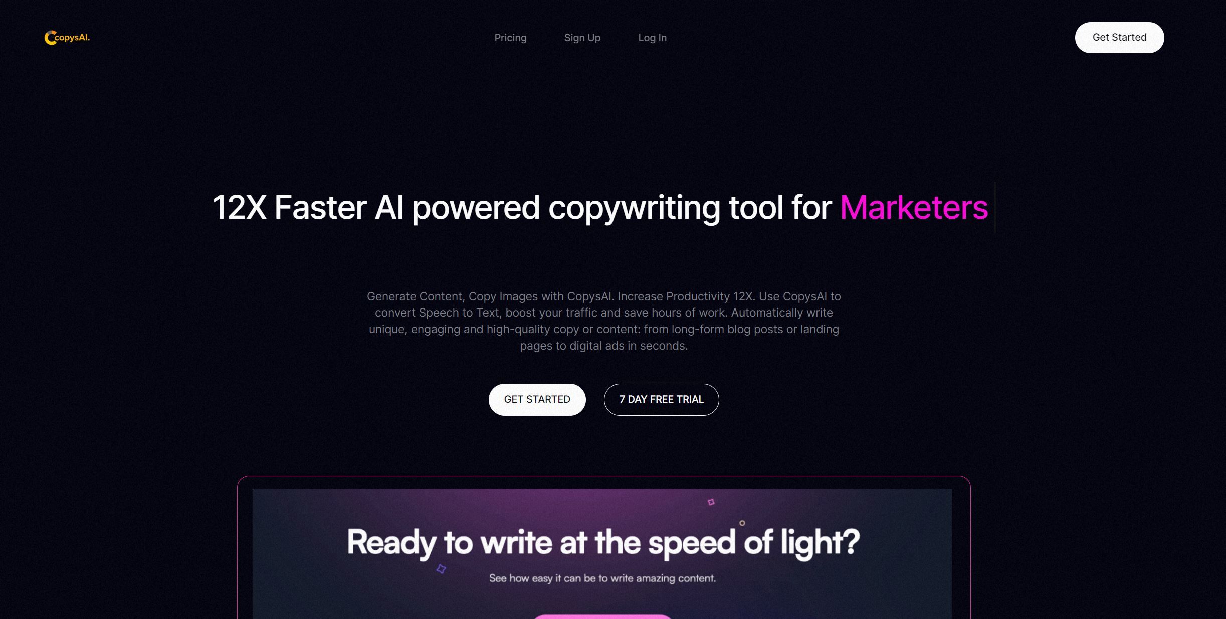  Quickly created content for writers & marketers.