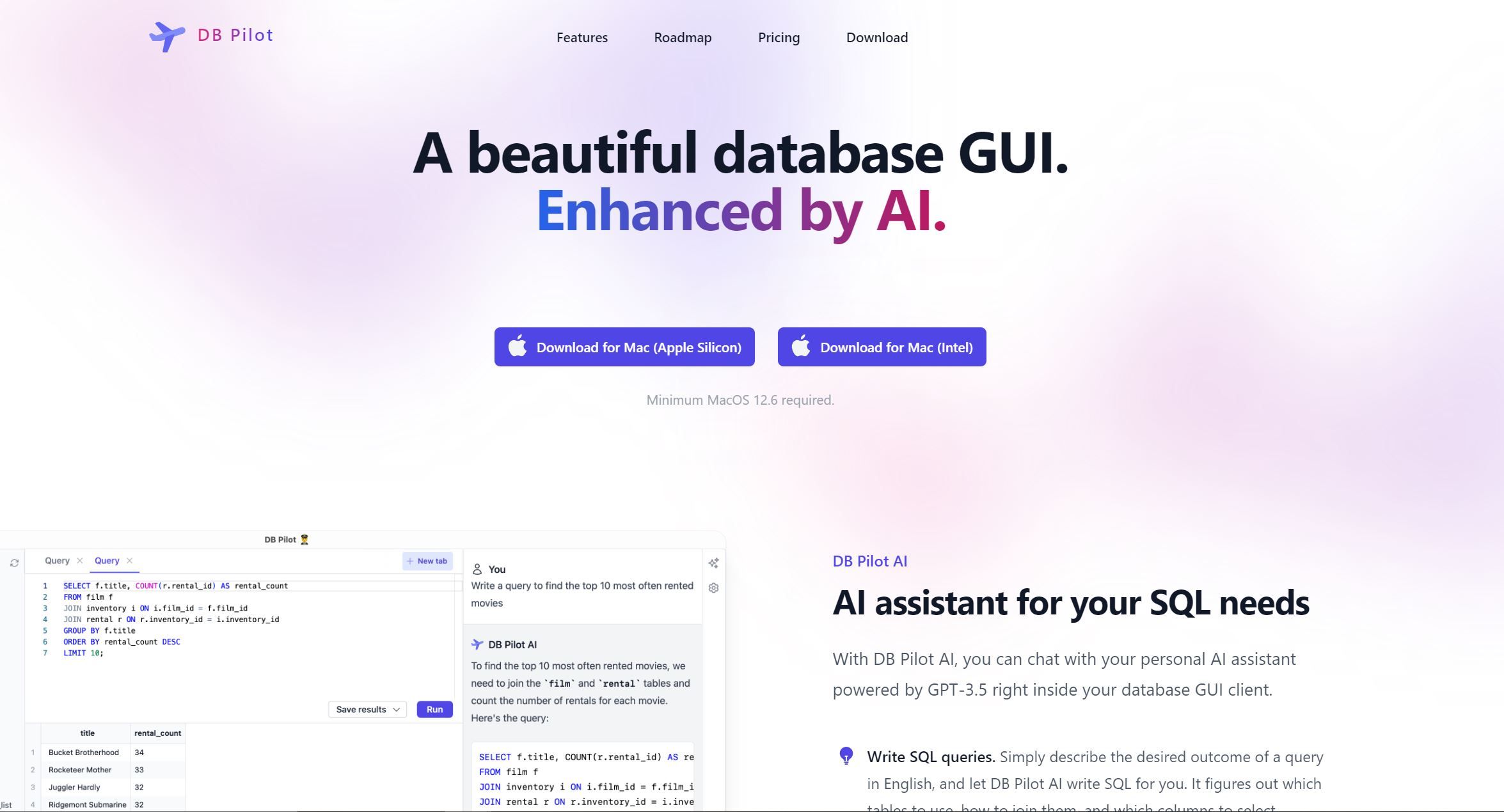  AI assistant for your SQL needs