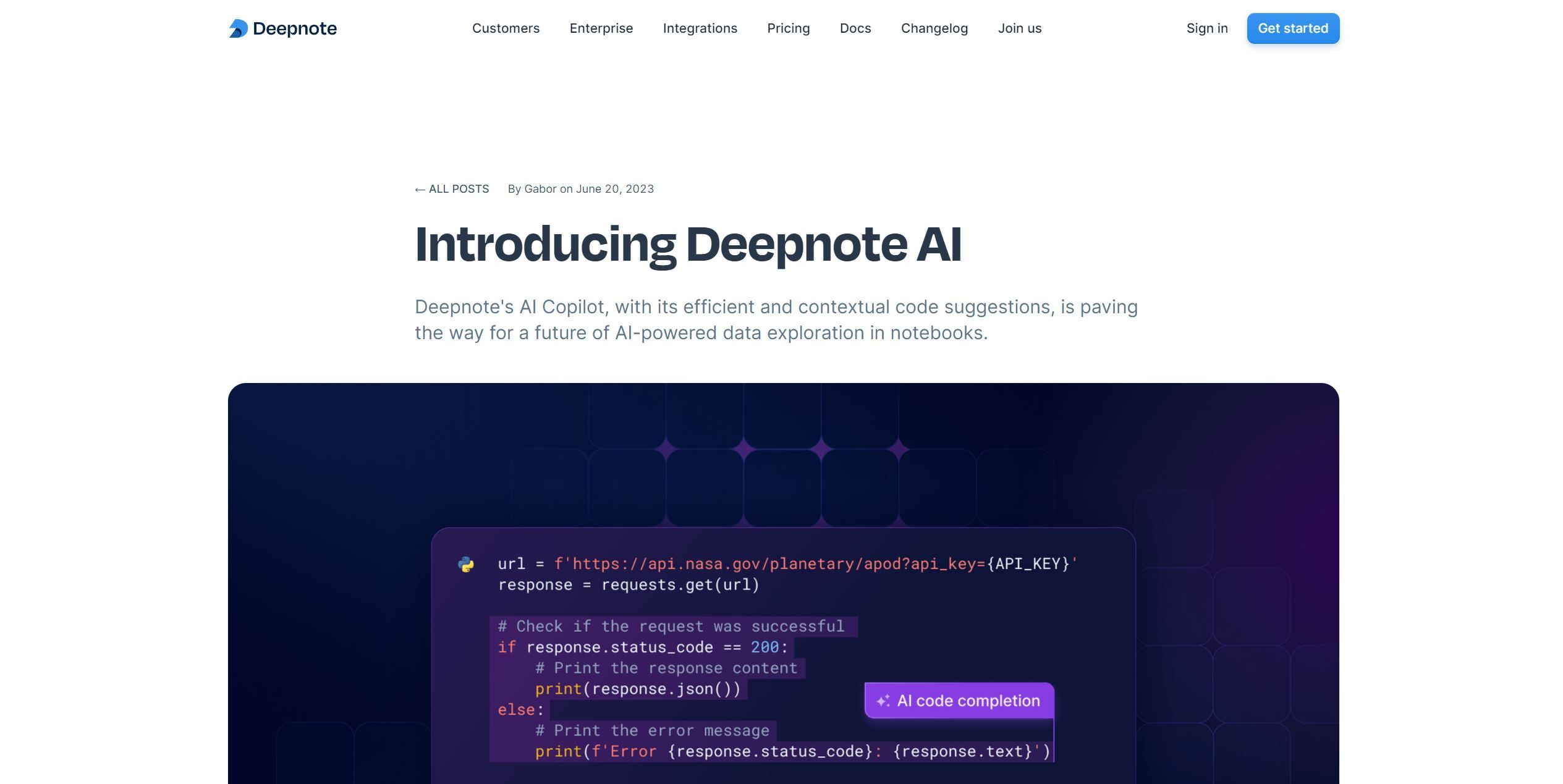  Deepnote's AI Copilot, with its efficient and