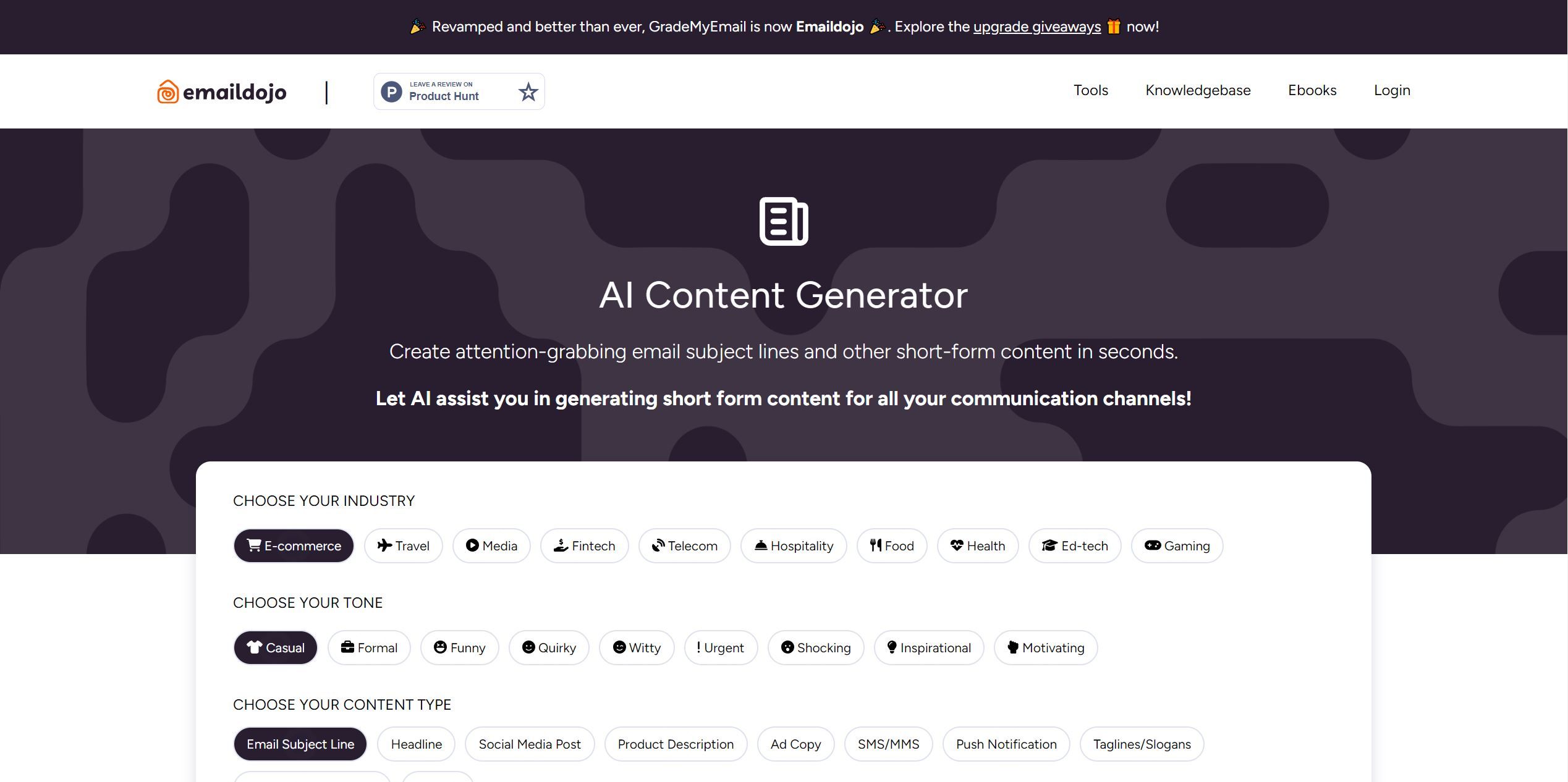  Content generation for targeted social media.