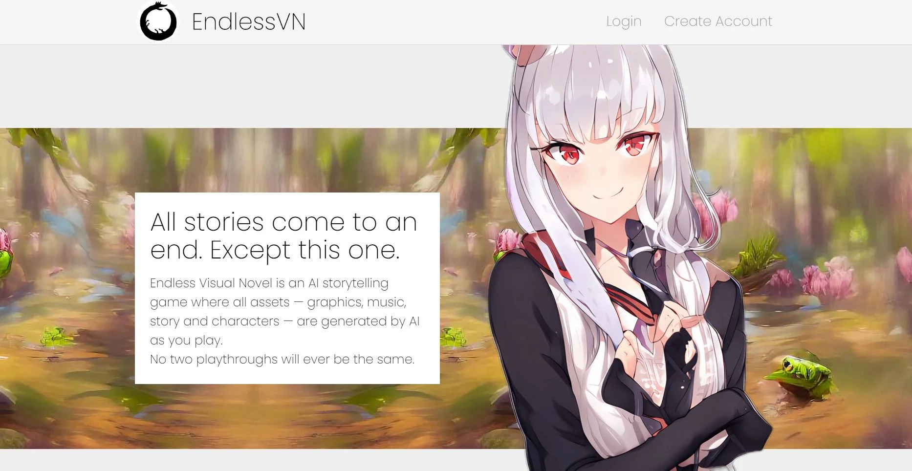  AI-generated Visual Novel with endless story