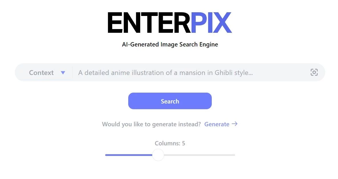  AI-powered image search engine.