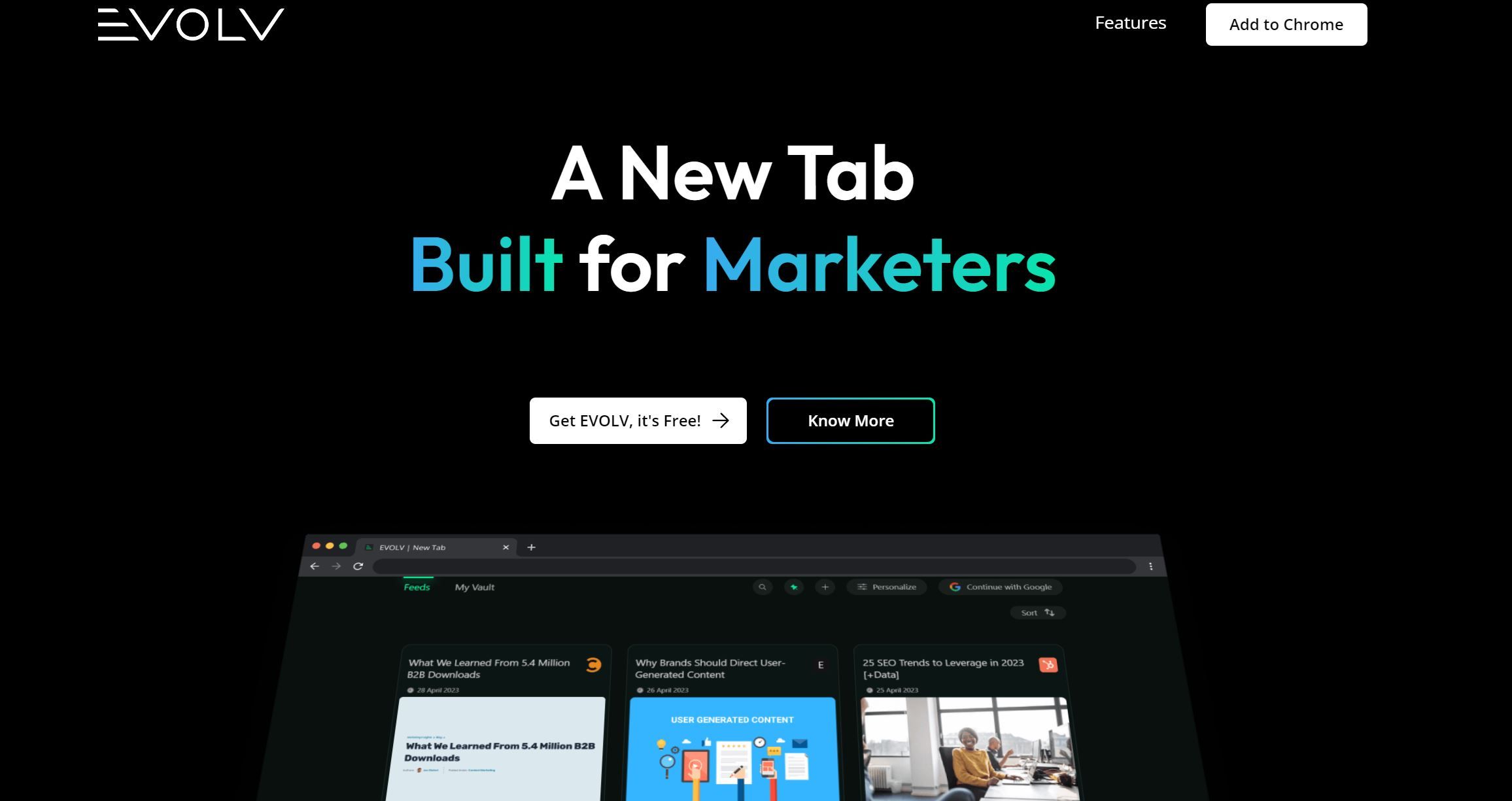  EVOLV is an AI-powered New Tab Chrome extension,