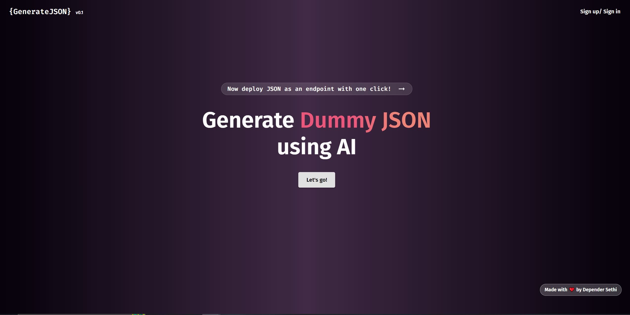  Rapidly make dummy JSON for software testing.