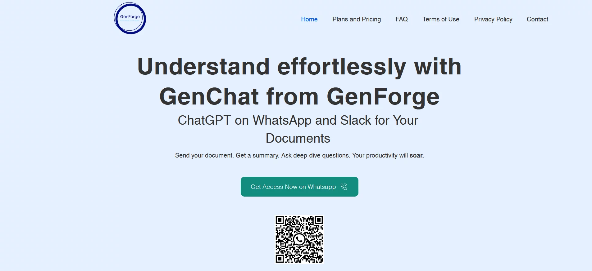  ChatGPT on whatsapp and slack for documents