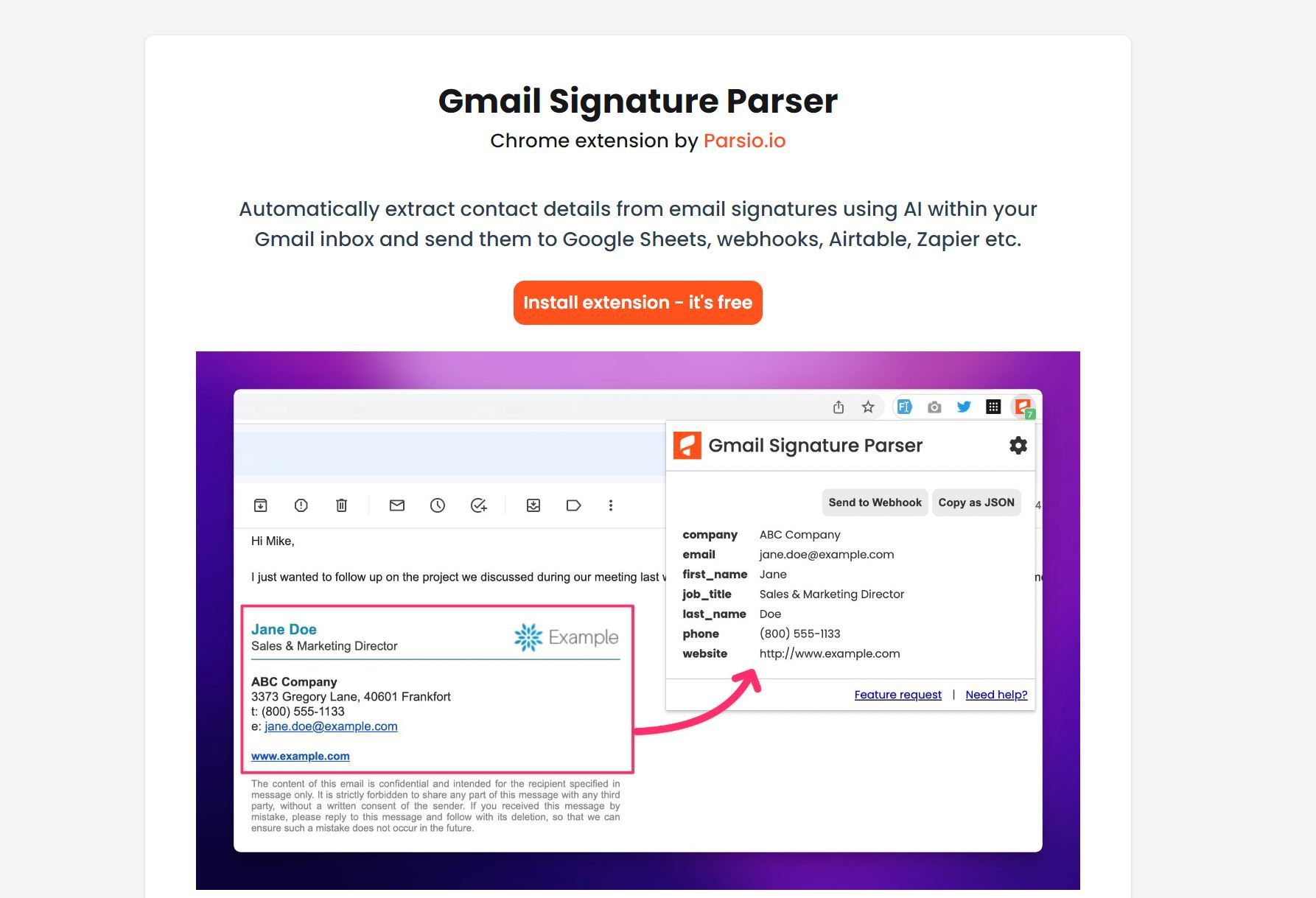  Extract contact details from Gmail signatures