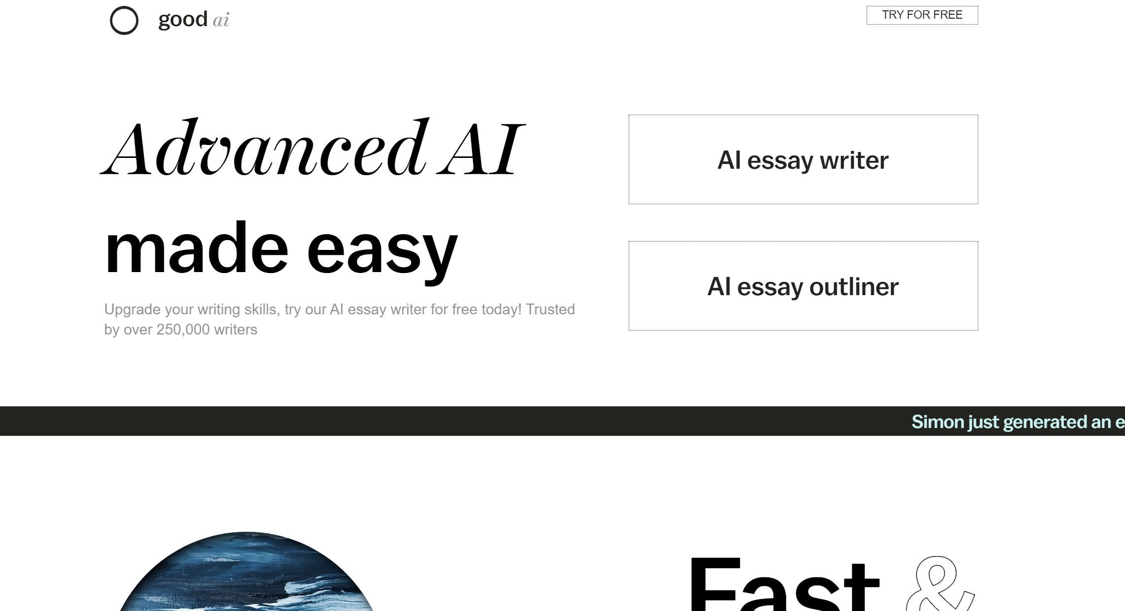  Generate high-quality essays quickly with Good AI