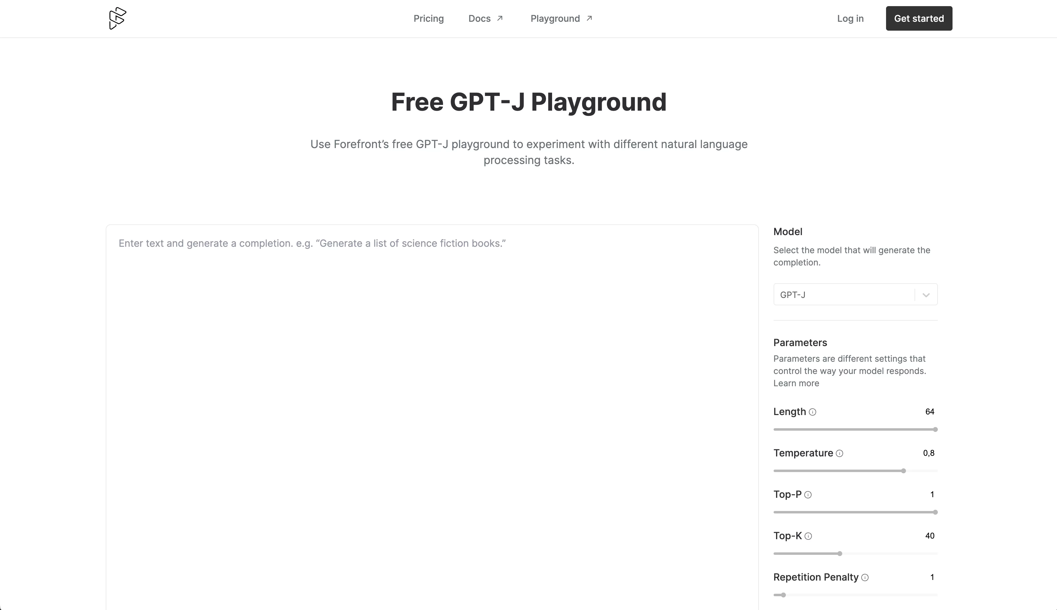  A playground to easily use GPT-J