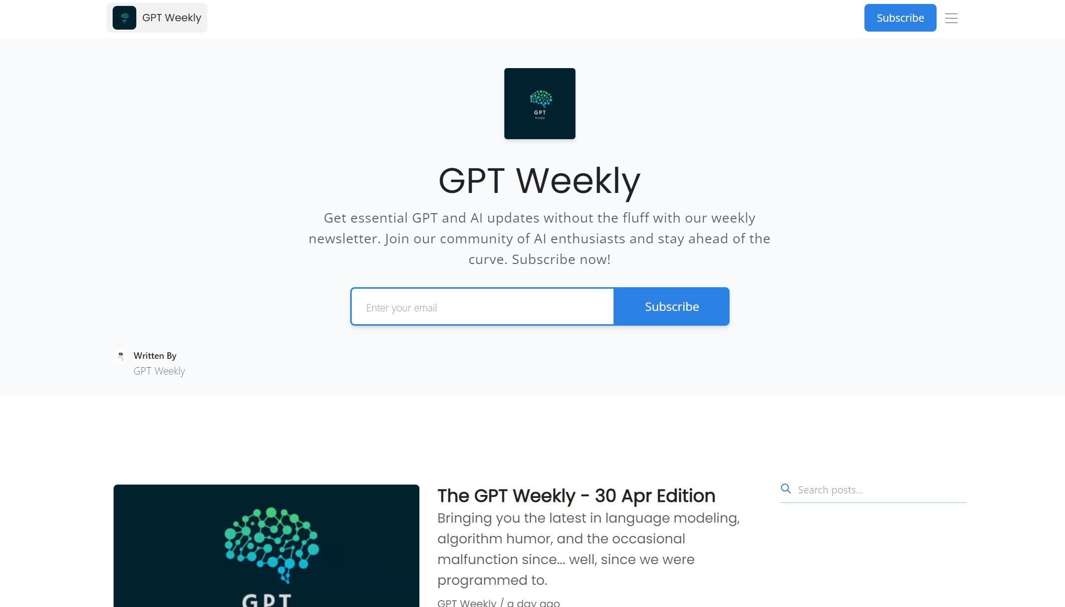  Weekly AI and GPT news digest delivered to your