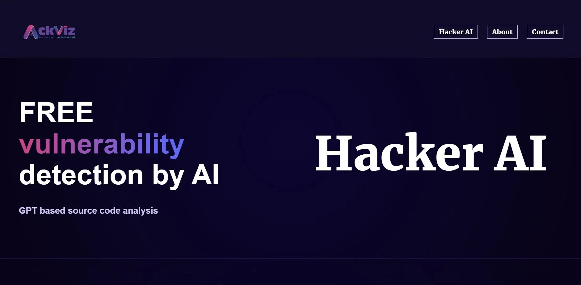  Hacker AI detects vulnerabilities in source code.