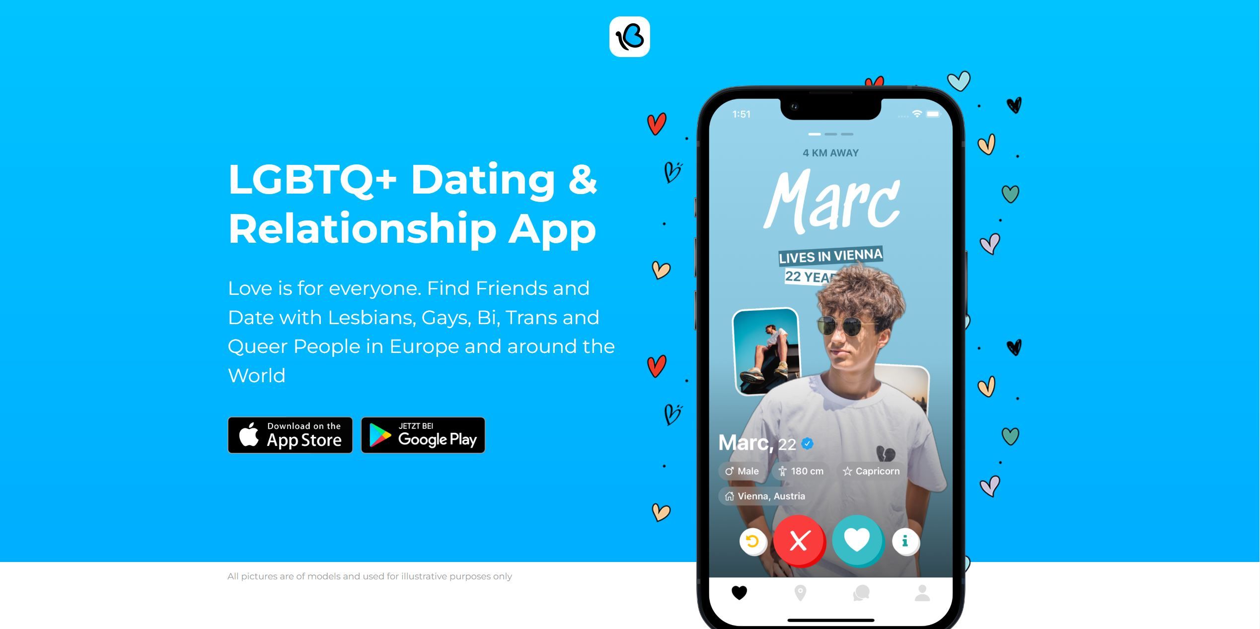  LGBTQ+ location-based dating.