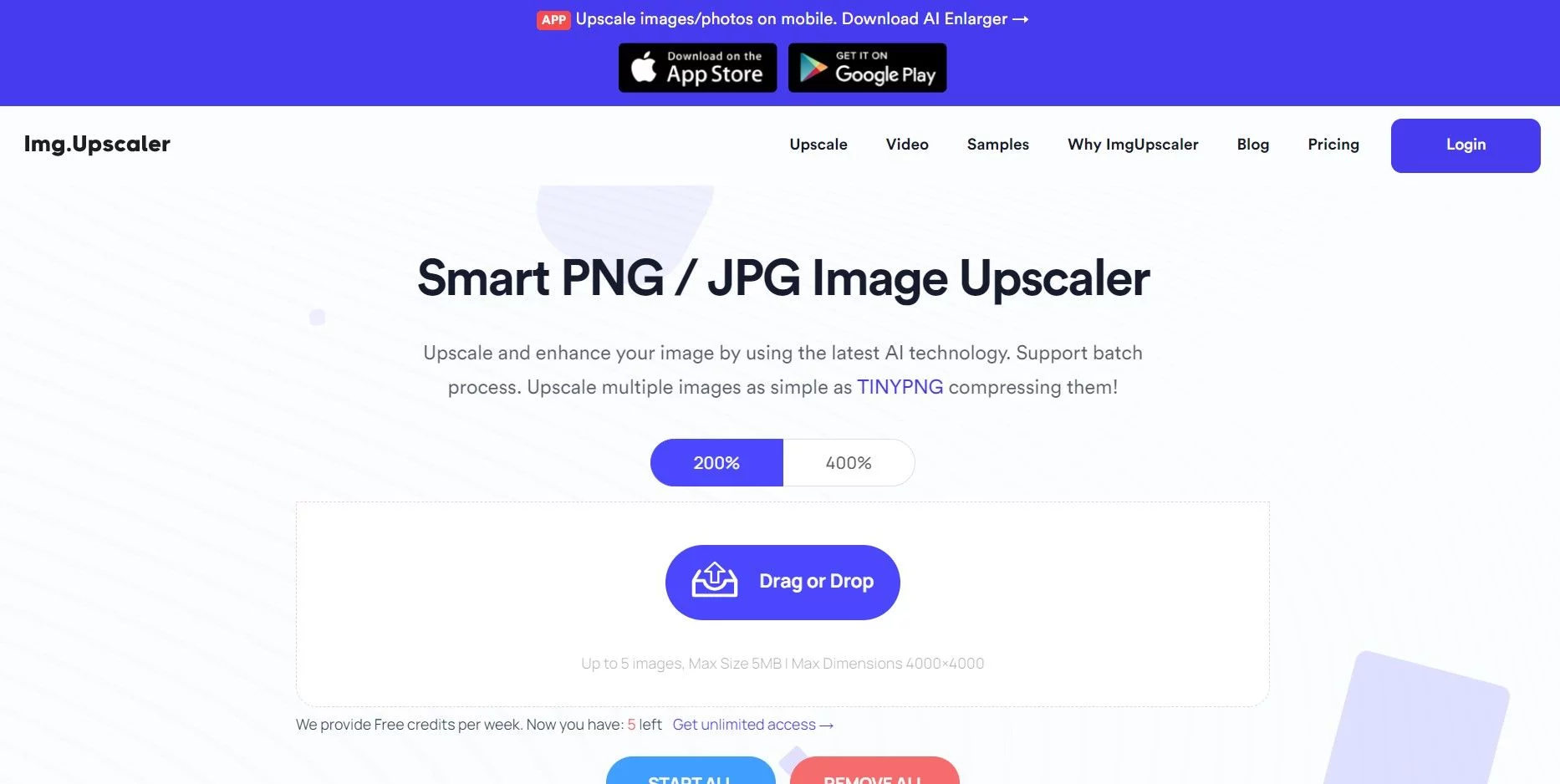  Smart PNG / JPG Image Upscaler