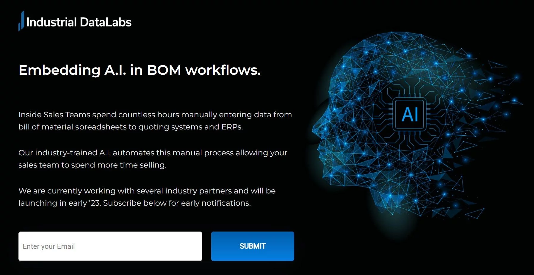  A.I. automates manual BOM data entry, freeing up