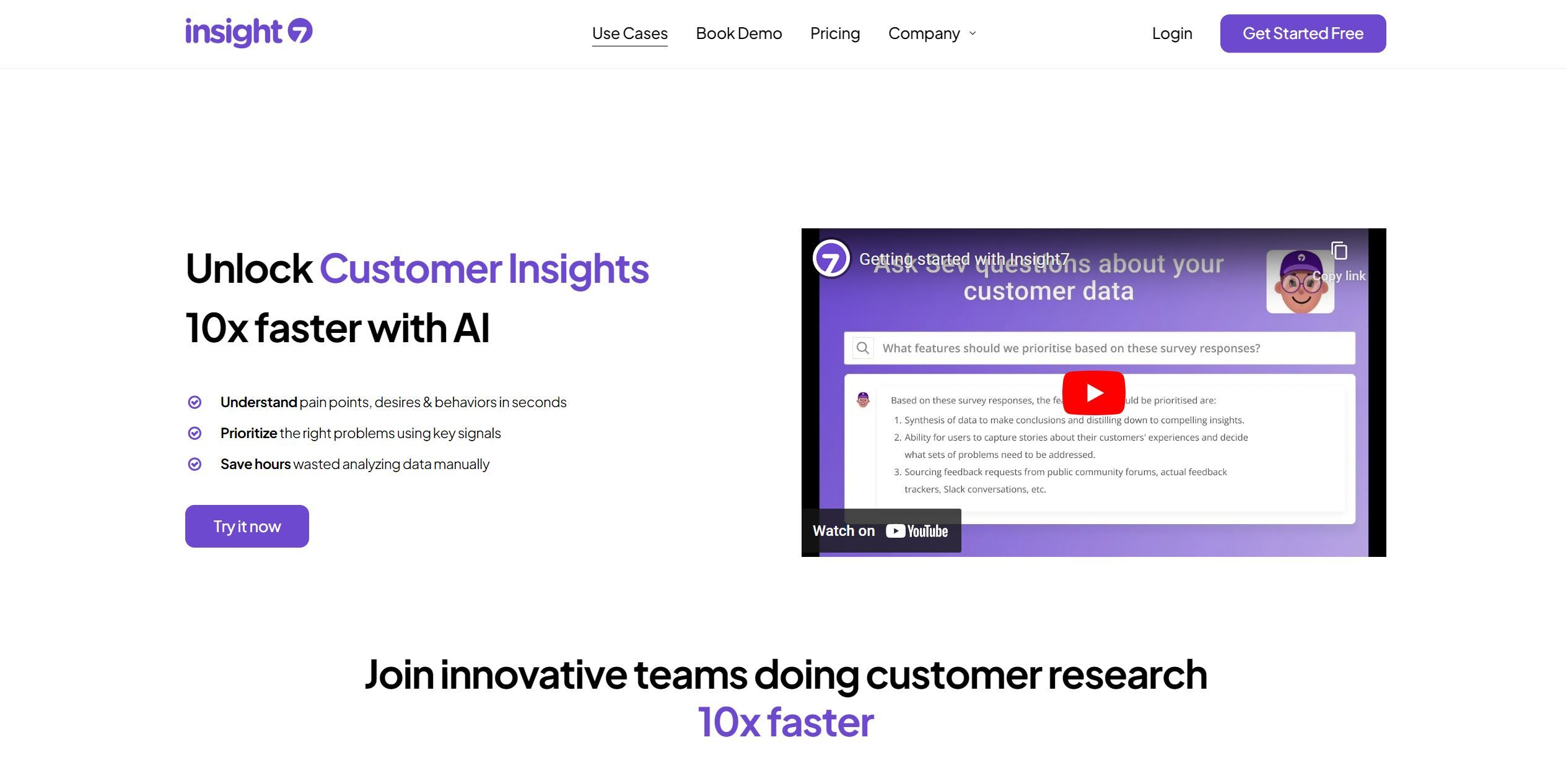  Insight7 is an AI-powered tool that helps teams