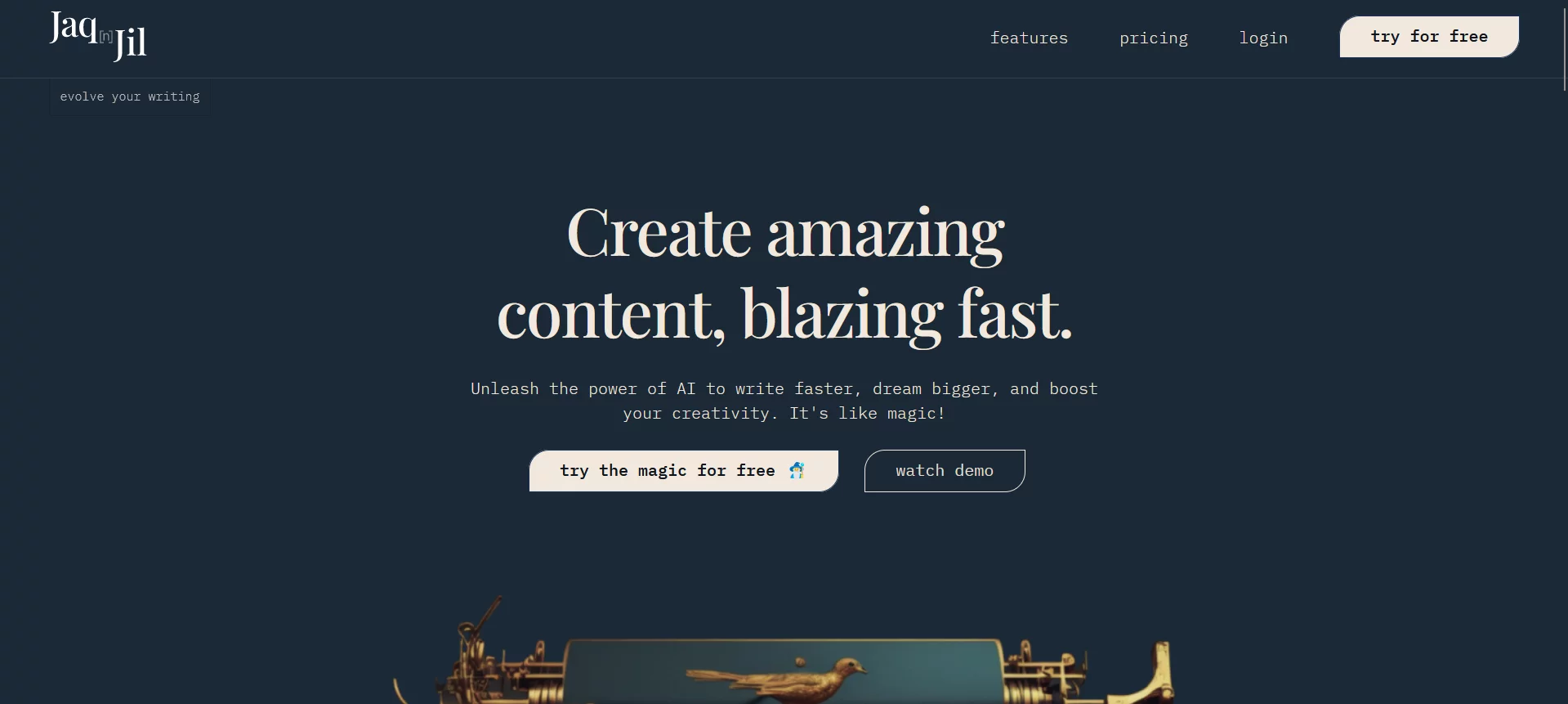  Create amazing content, blazing fast.