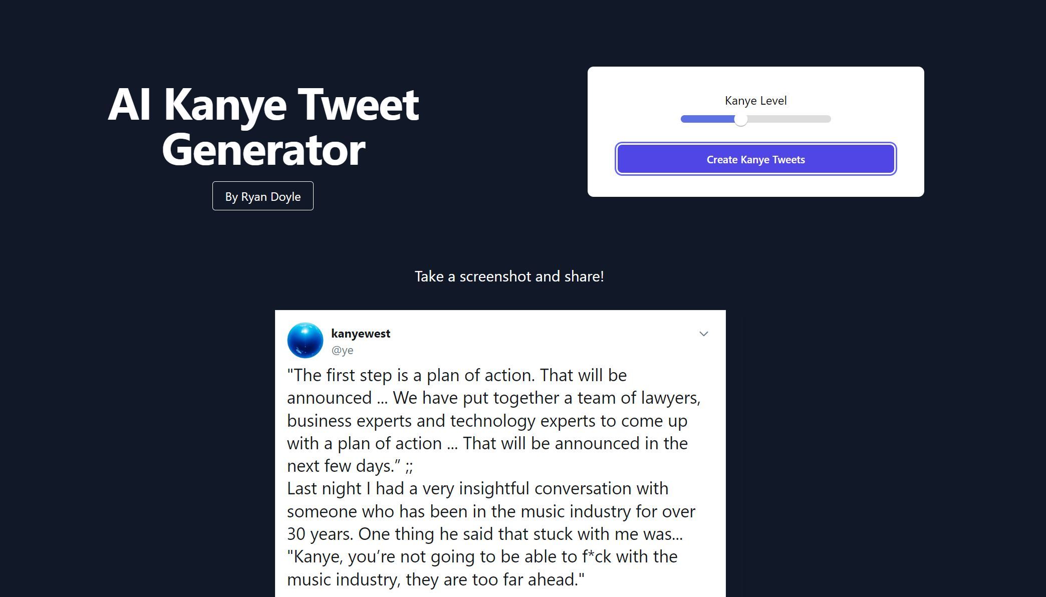  Generate Kanye West-style tweets with Kanye Tweet