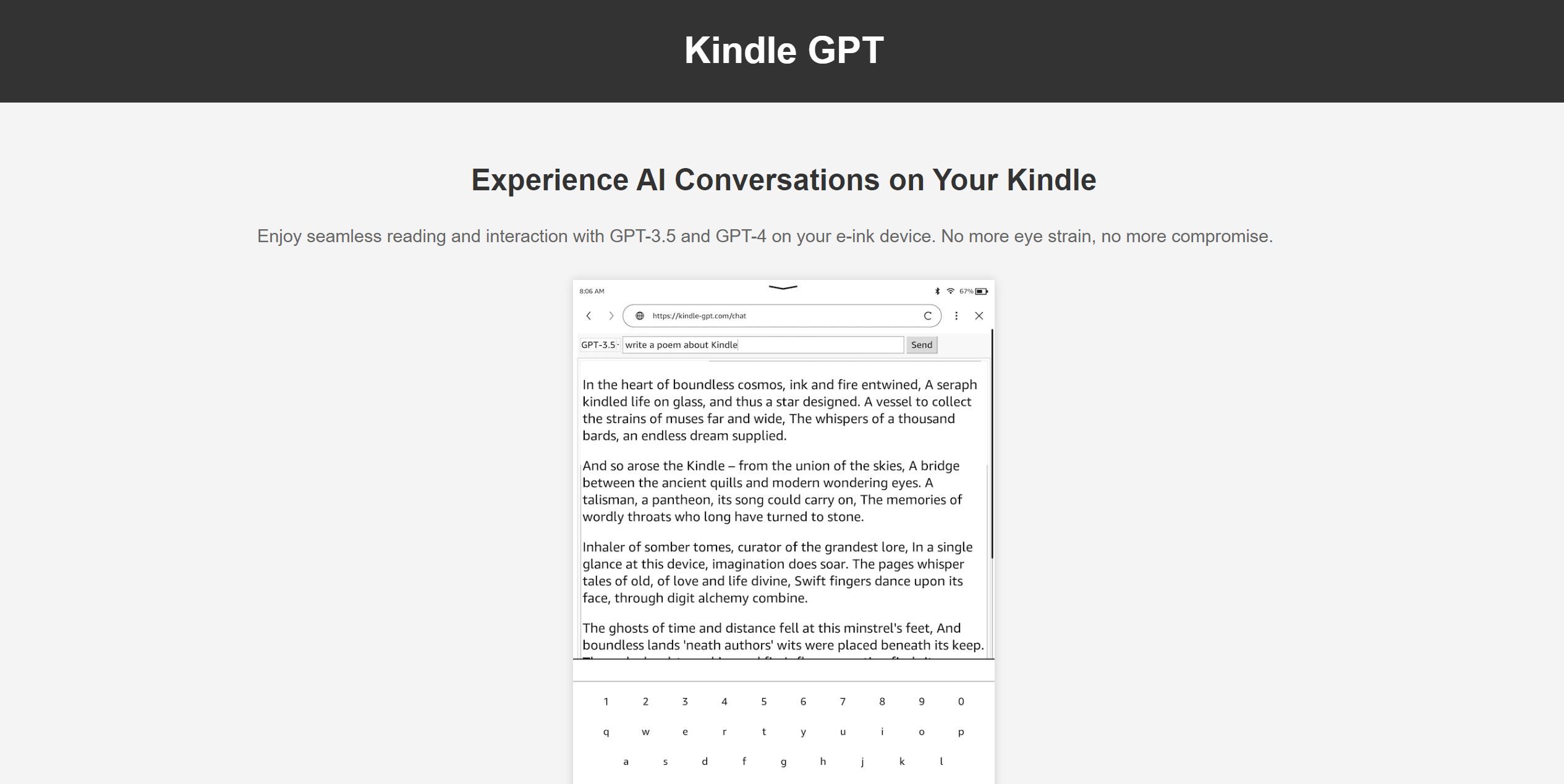  Experience AI Conversations on Your Kindle