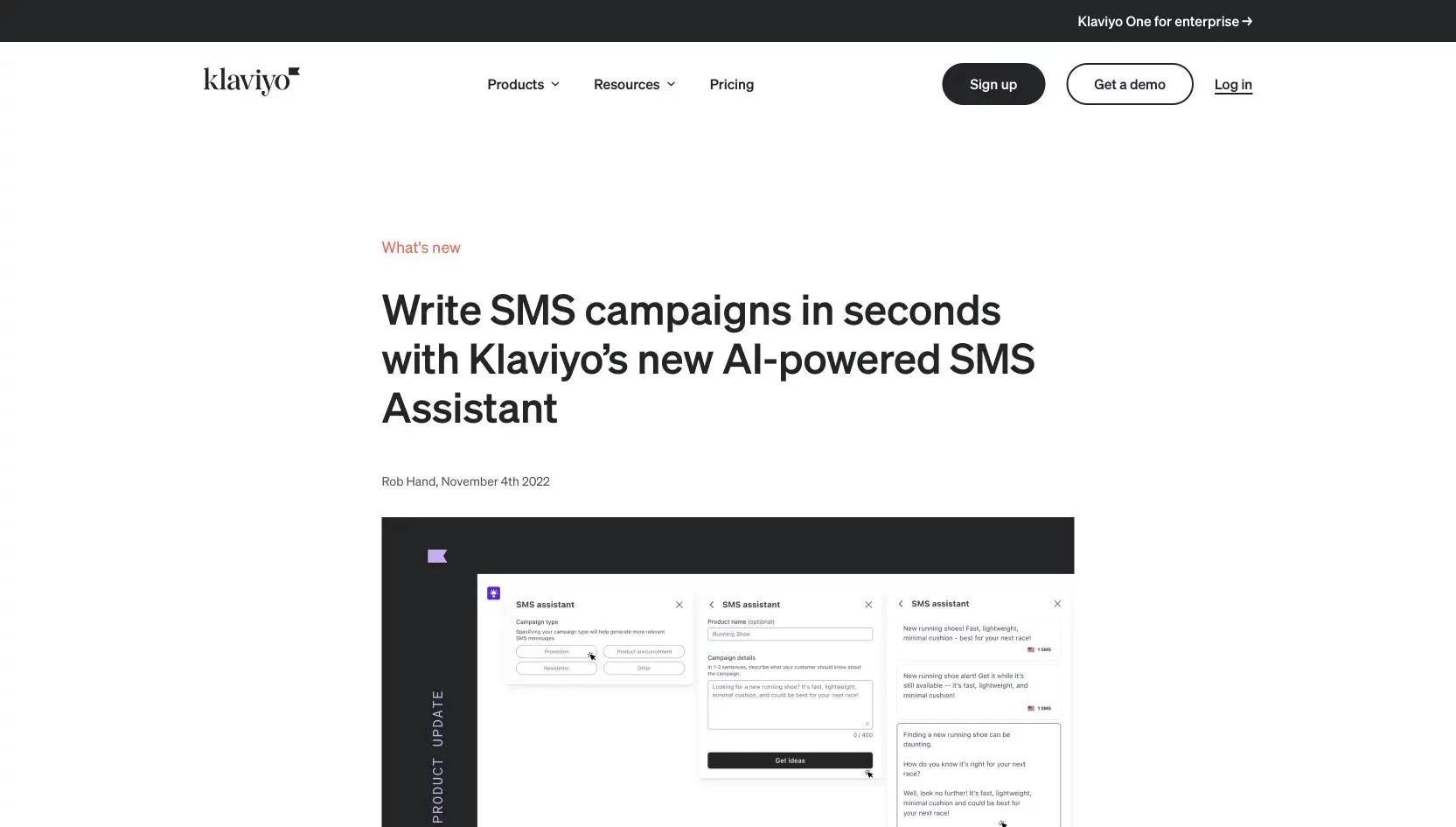  Create SMS campaigns quickly with Klaviyo's