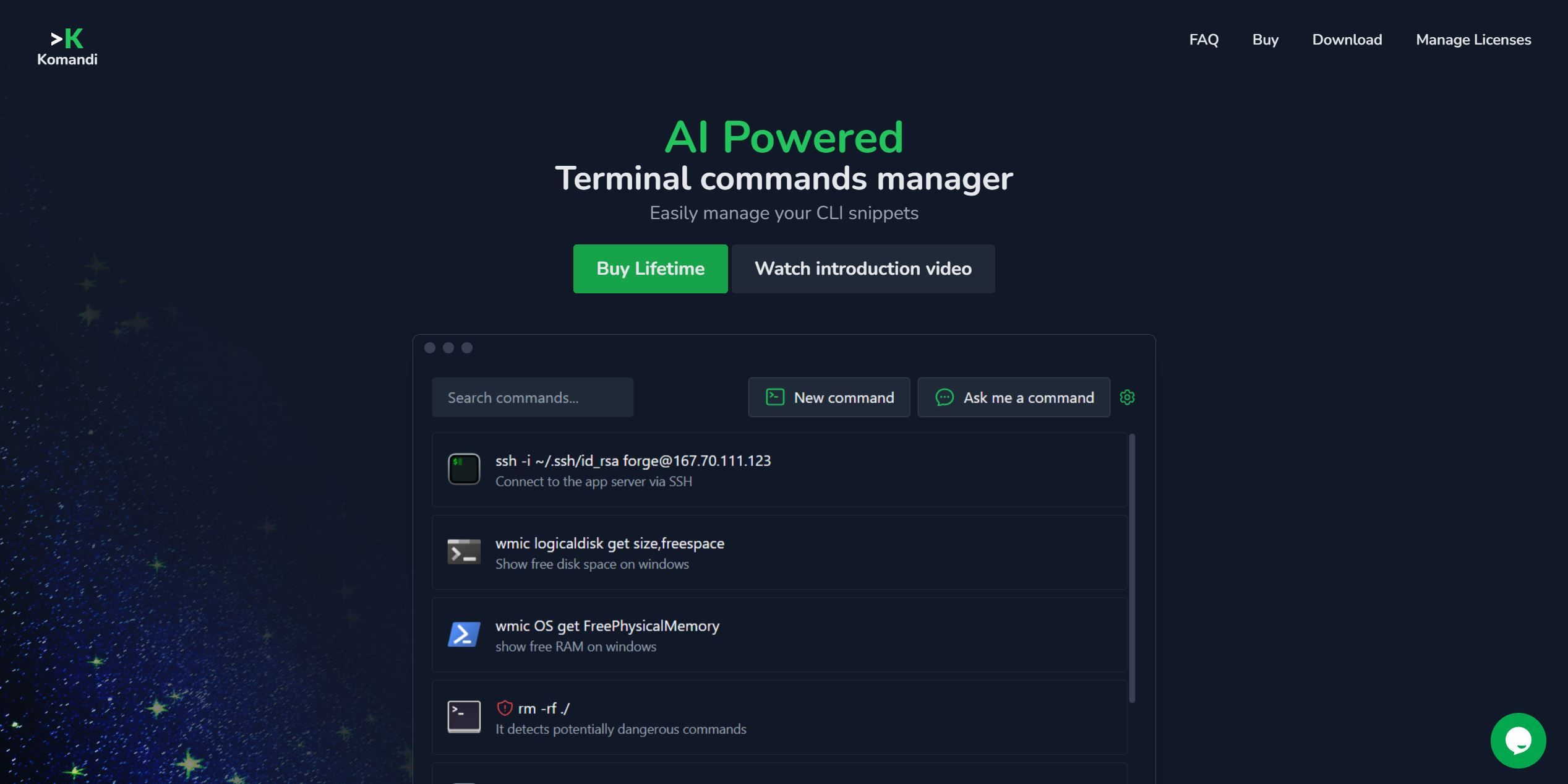  Efficient terminal command management and