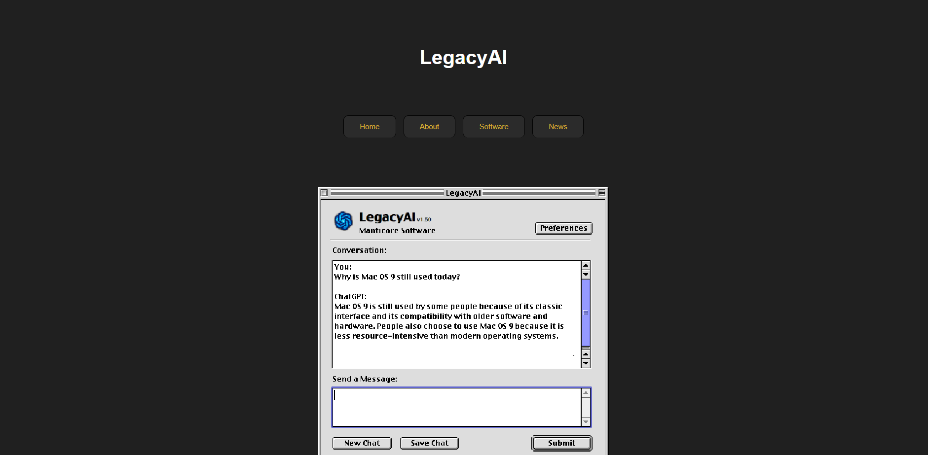  LegacyAI is a ChatGPT client designed