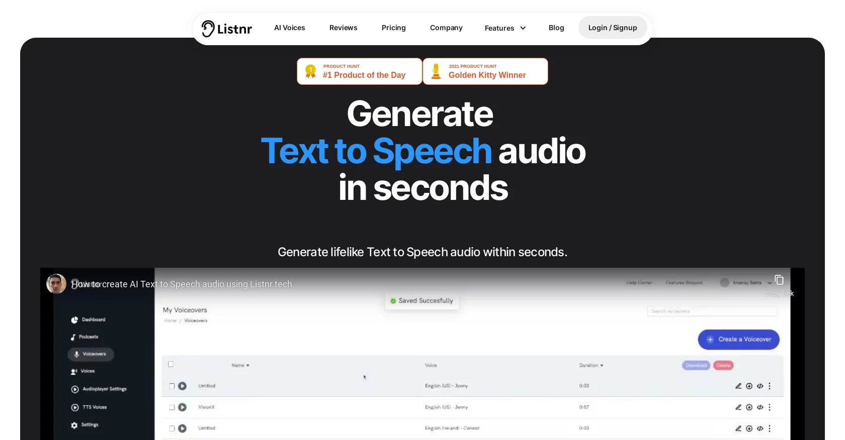  Text-to-Voice in seconds, 600+ voices in 80+