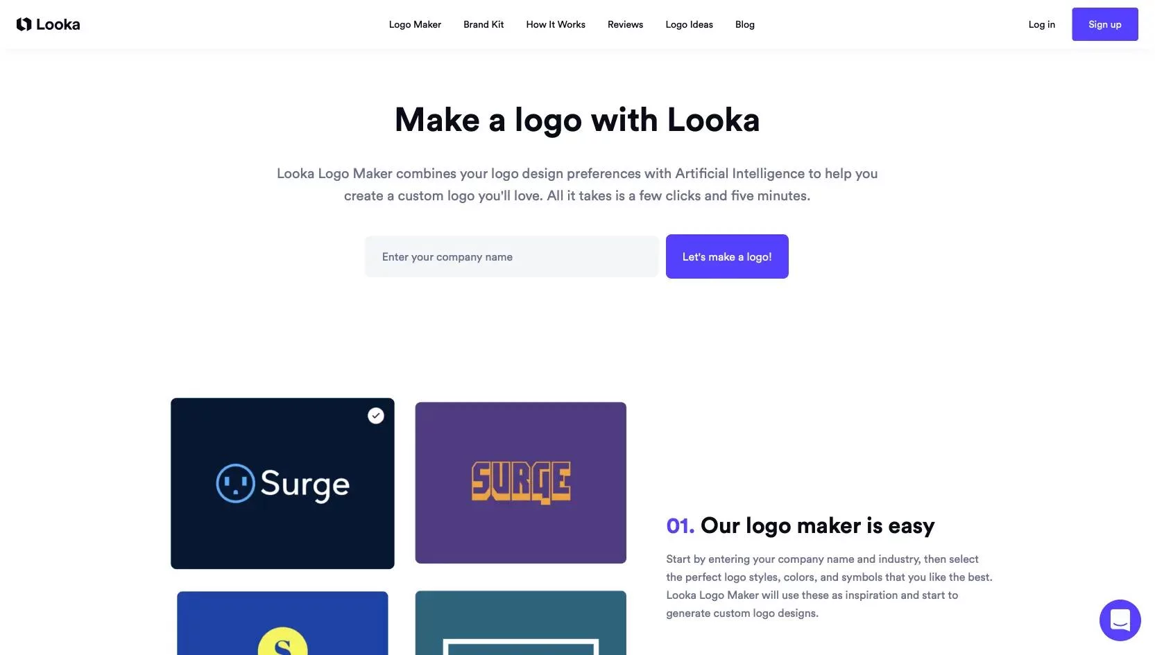  Create custom logos with Looka Logo Maker and AI.