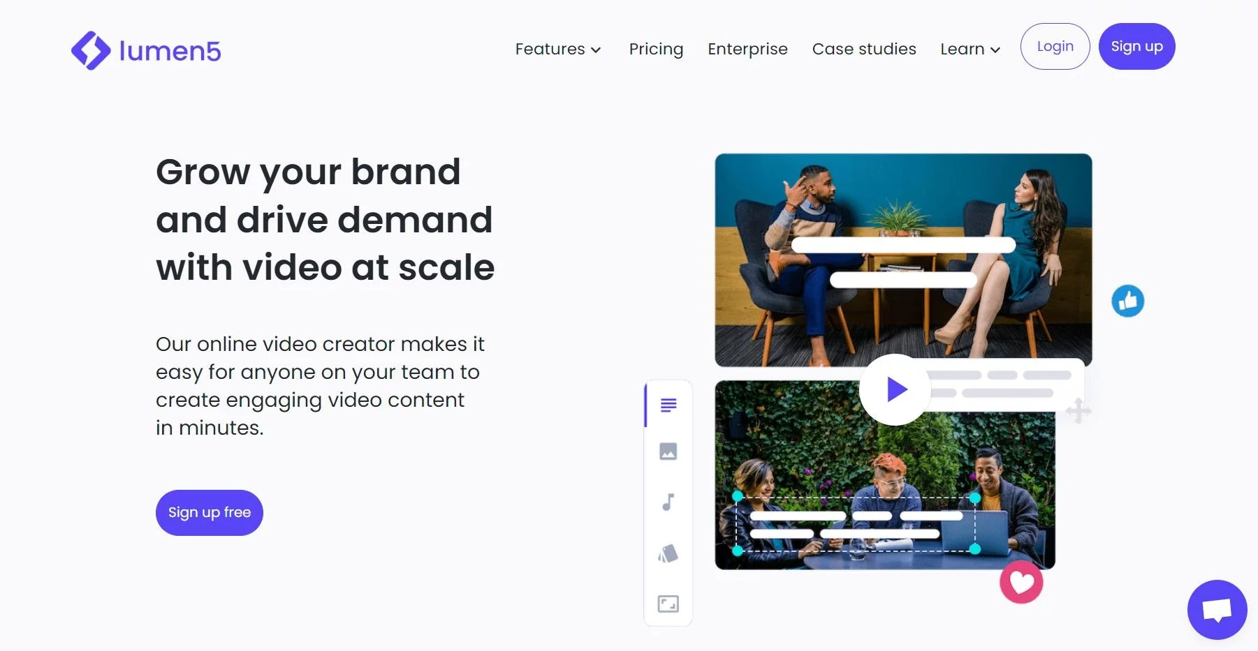  Video creation platform designed for brands and