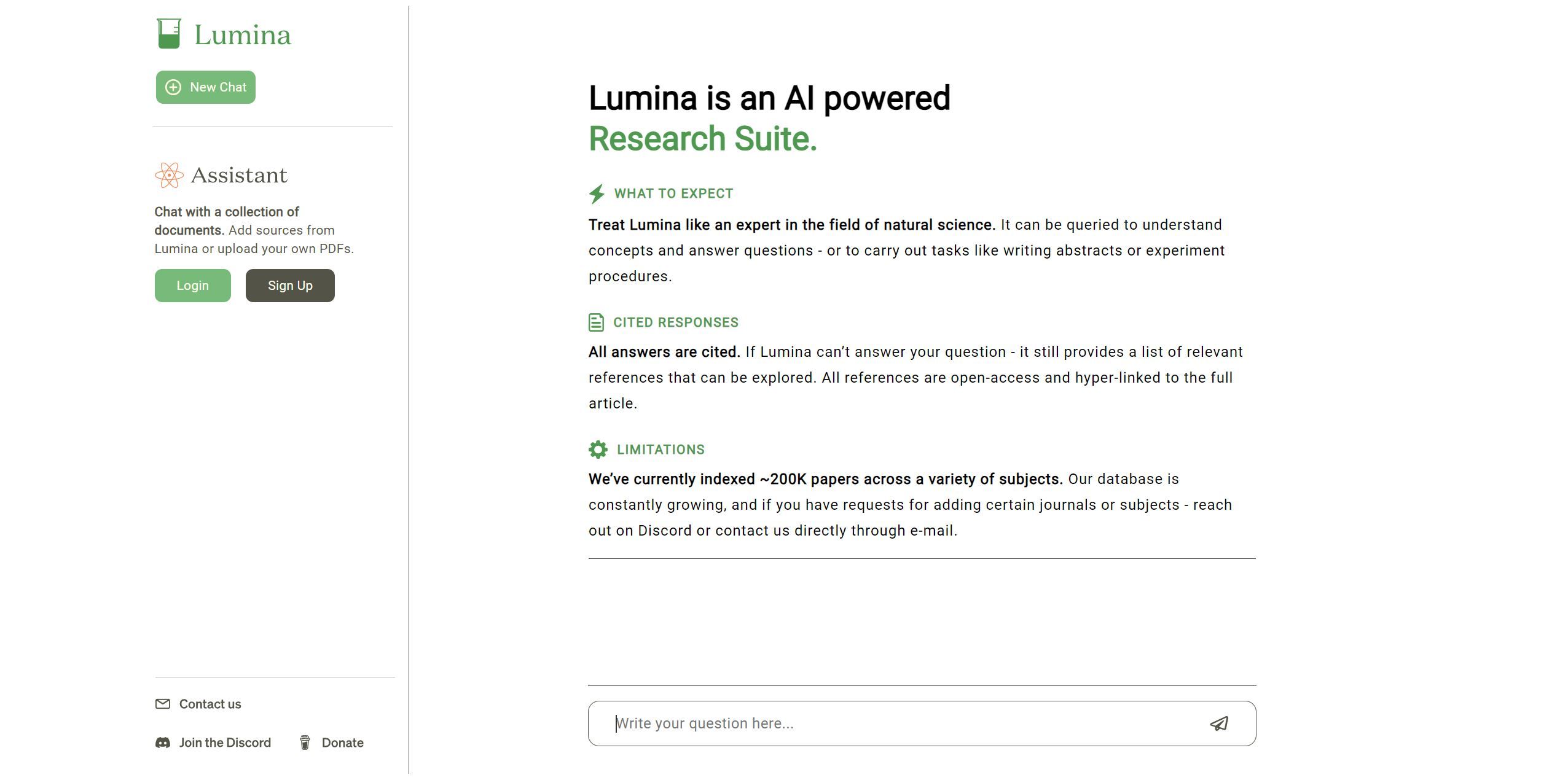  Lumina is an AI powered Research Suite.