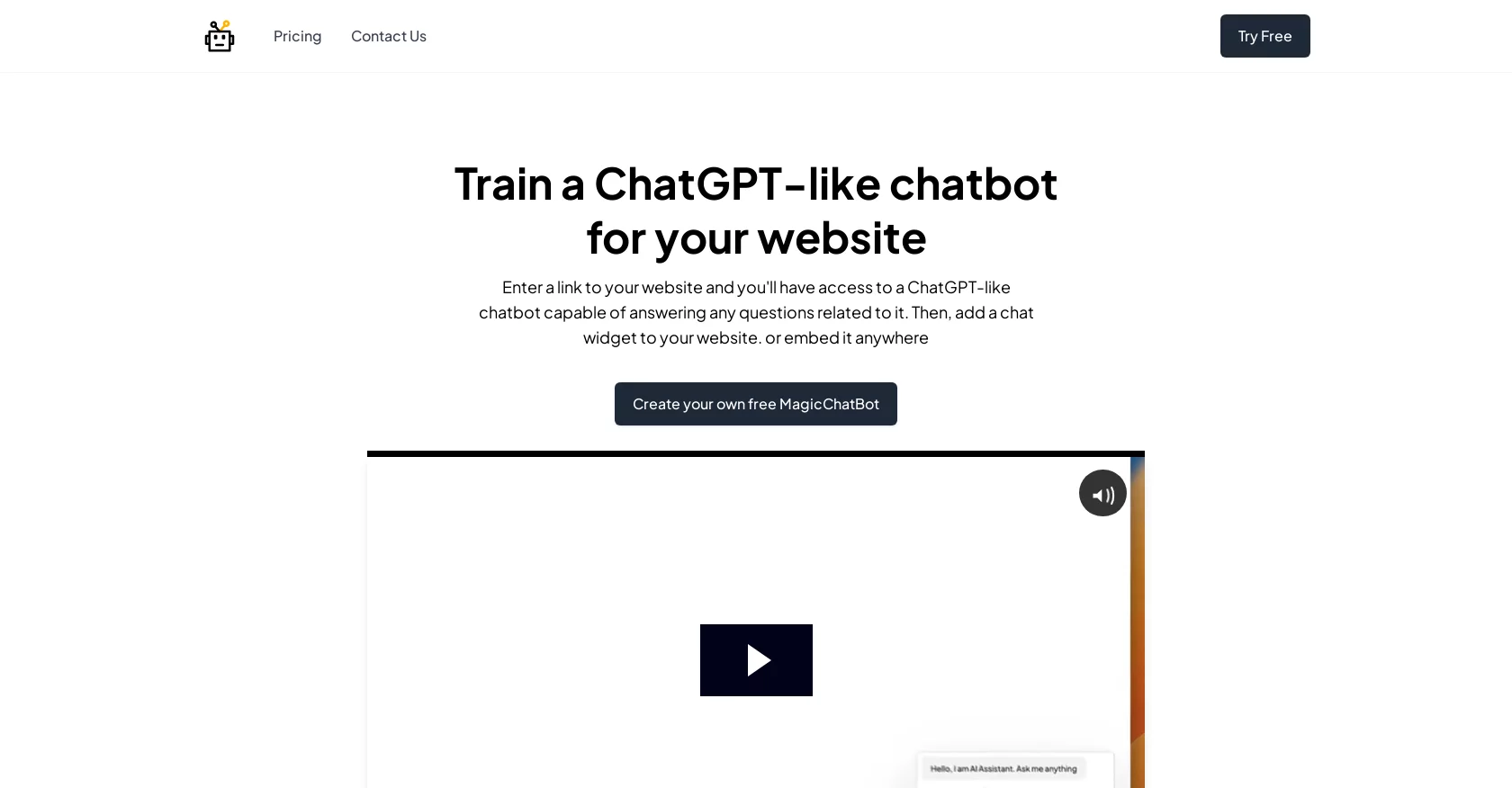  Train a ChatGPT-like chatbot for your website