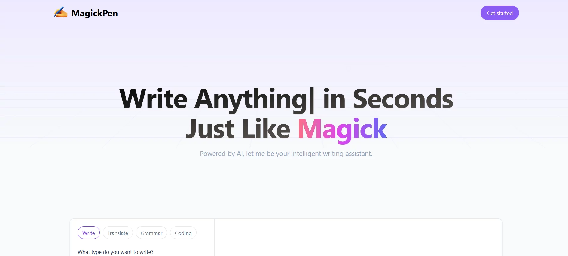  Write Anything in seconds just like Magick.