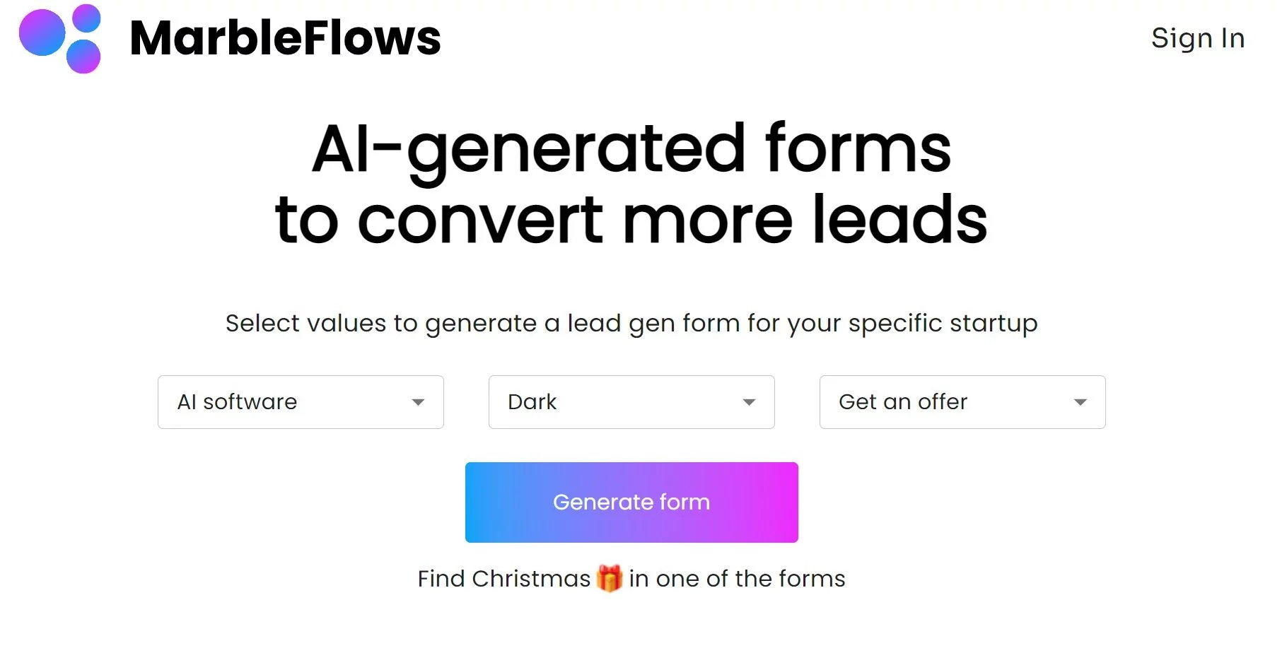  AI-generated forms to convert more leads.