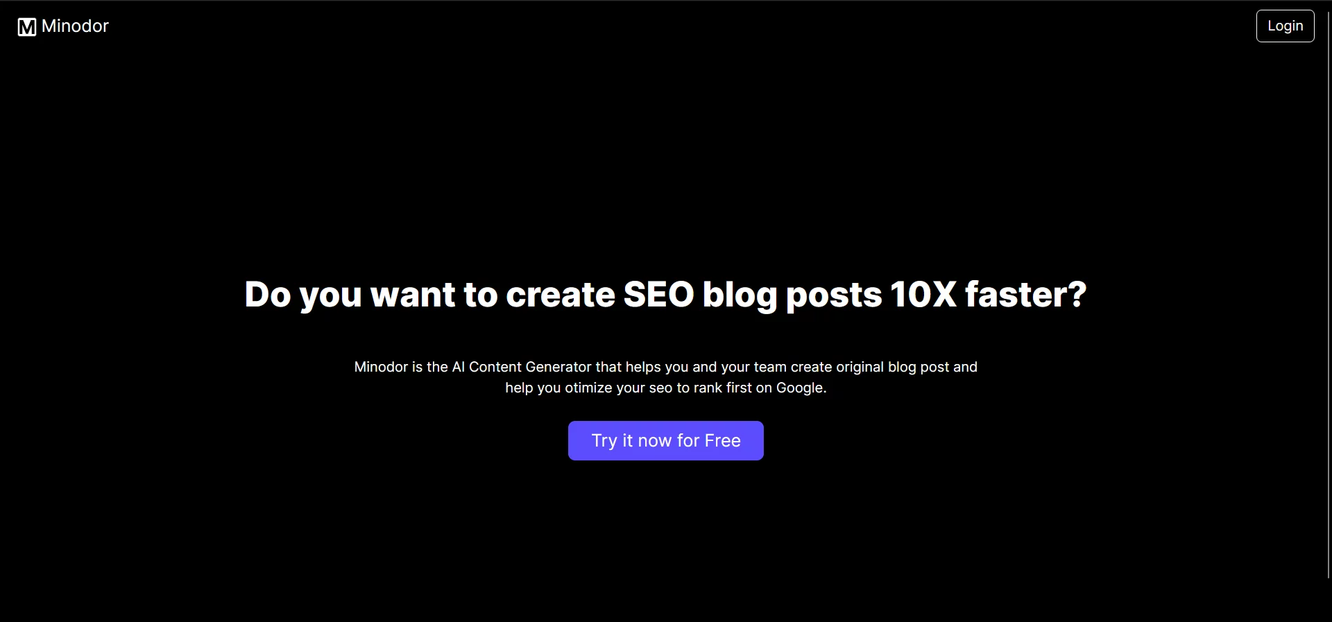  Create SEO content 10X faster with Minodor