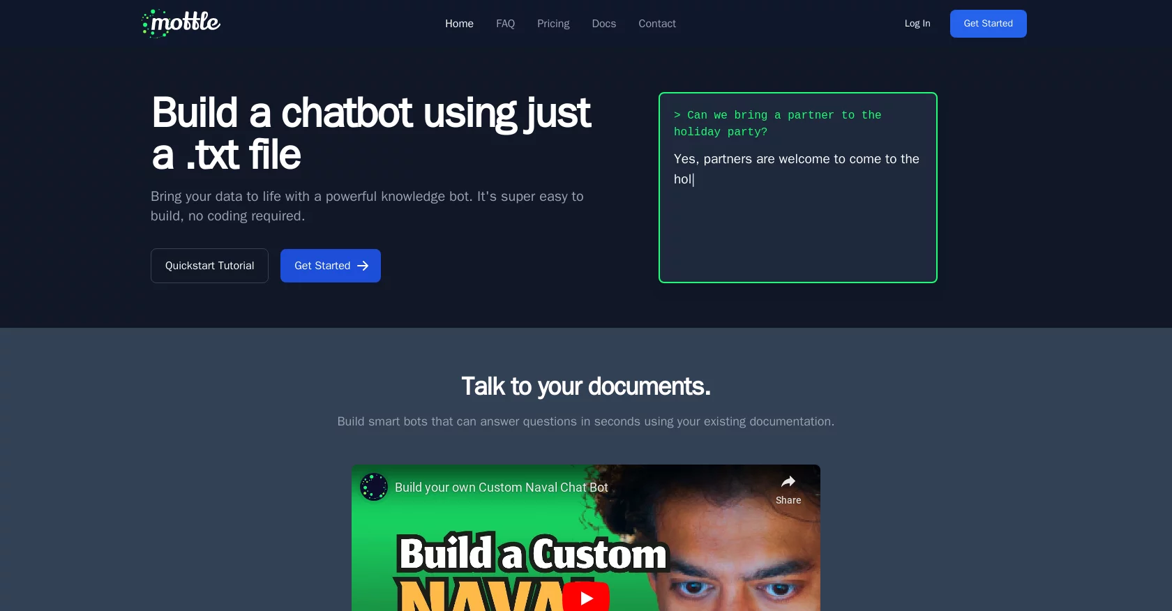  Build a chatbot using just a .txt file 