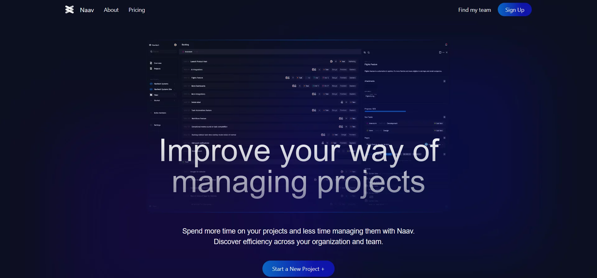  Manage your projects easily, with the help of AI.